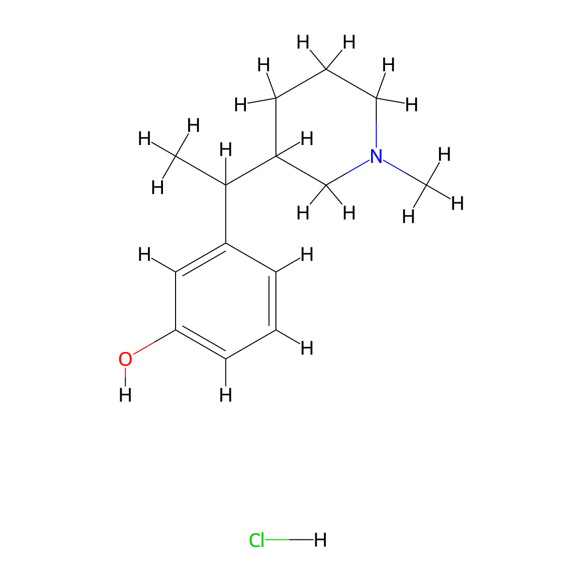 3-(1-(1-Methylpiperidin-3-yl)ethyl)phenol hydrochloride molecular structure, CAS 2108494-91-1