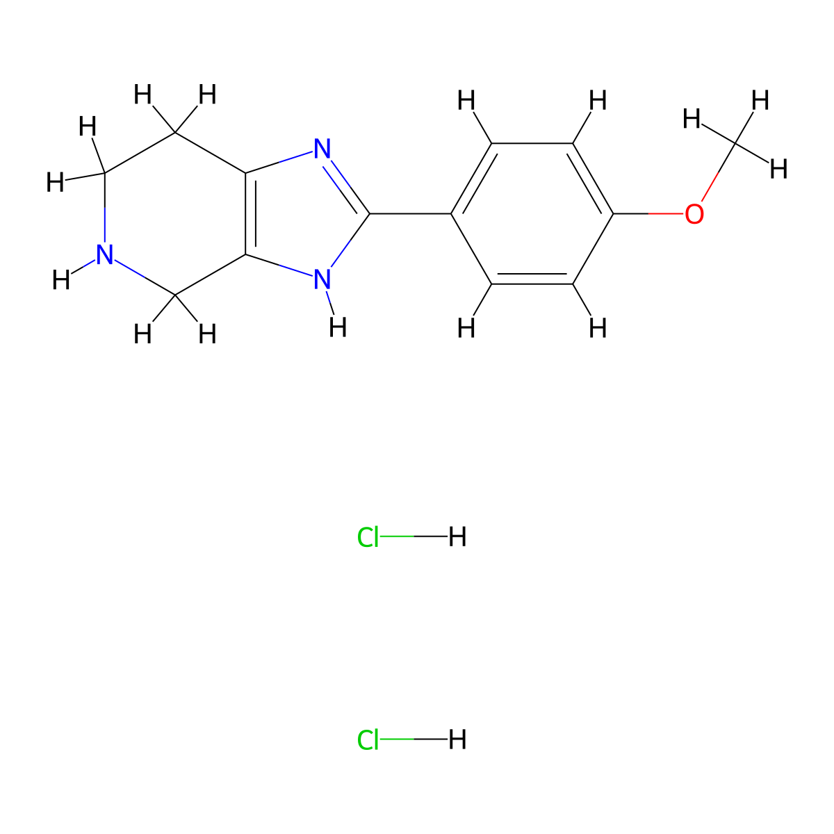 2-(4-Methoxyphenyl)-4,5,6,7-tetrahydro-1H-imidazo[4,5-c]pyridine dihydrochloride molecular structure, CAS 2108497-14-7