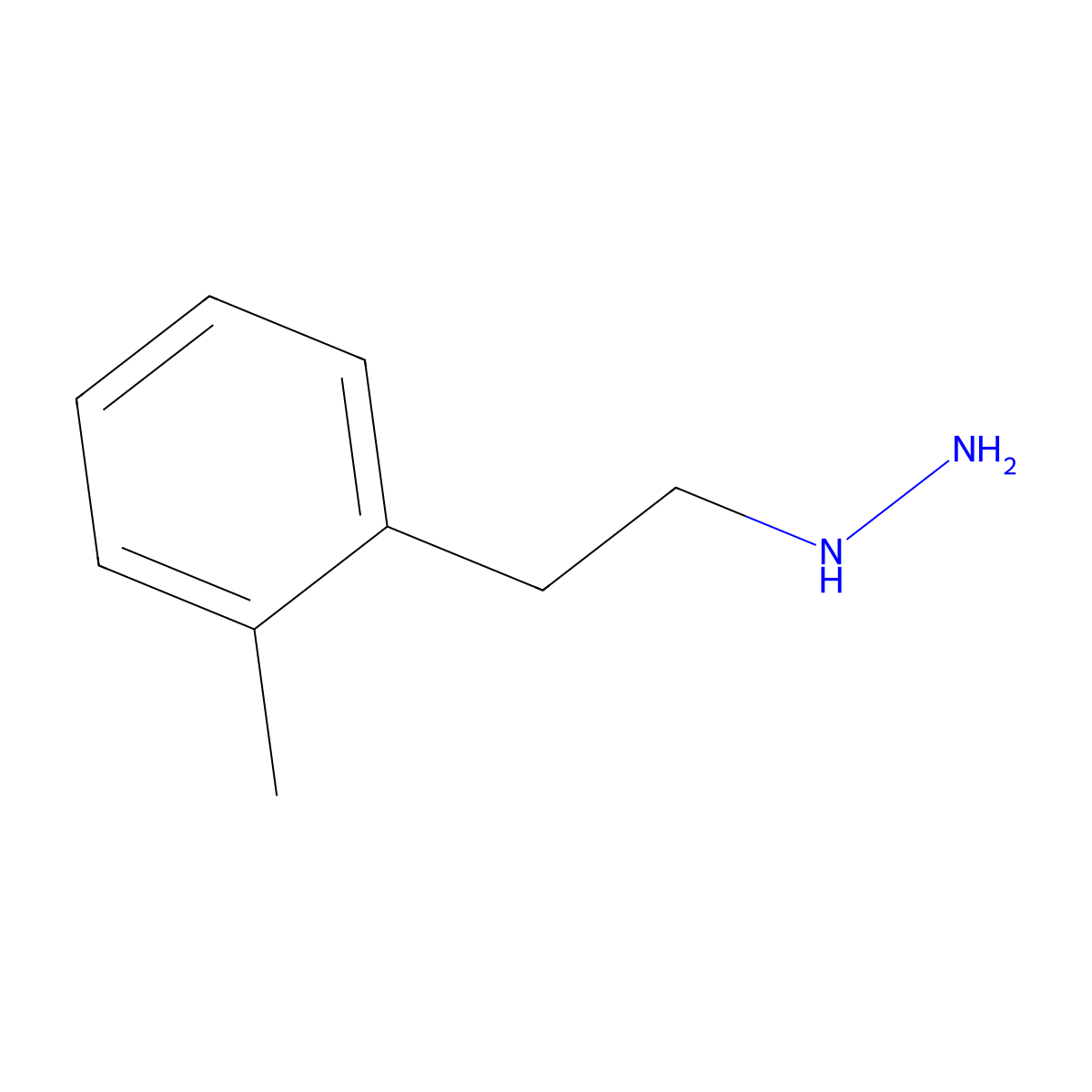 Hydrazine, (o-methylphenethyl)- molecular structure, CAS 21085-56-3
