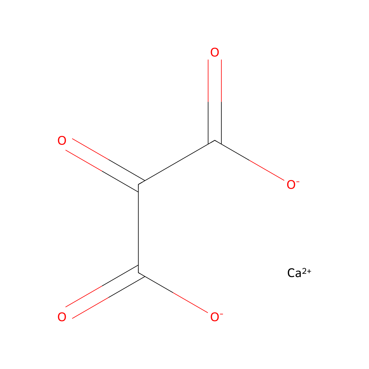 Calcium mesoxalate molecular structure, CAS 21085-60-9