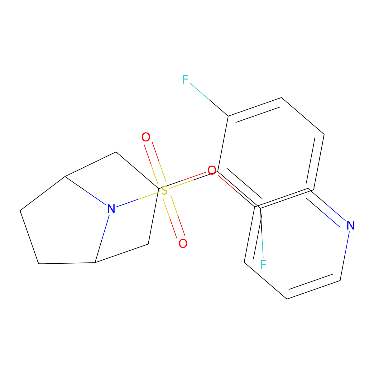 (1R,5S)-8-((2,6-difluorophenyl)sulfonyl)-3-(pyridin-3-yloxy)-8-azabicyclo[3.2.1]octane molecular structure, CAS 2108511-21-1