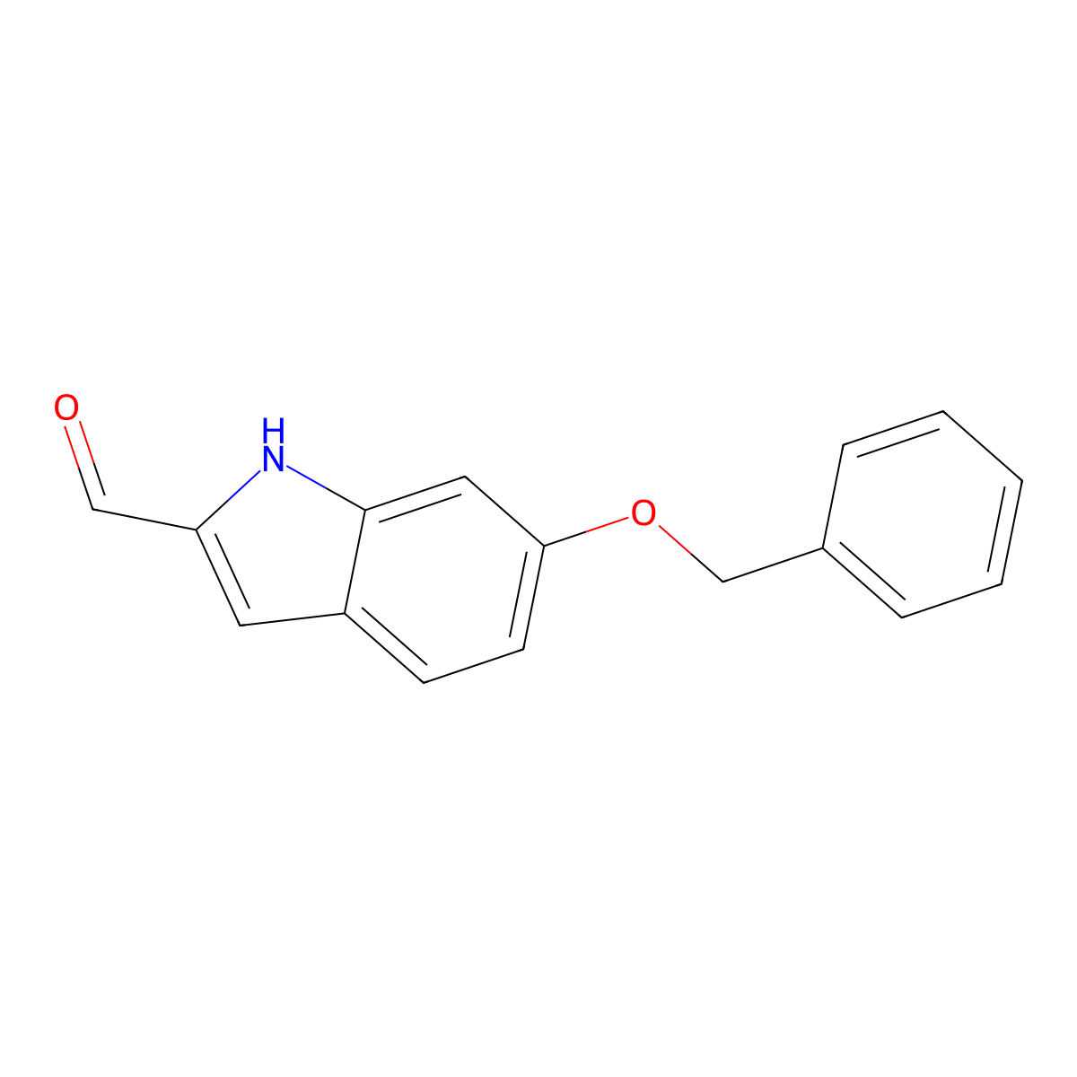 6-(benzyloxy)-1H-indole-2-carbaldehyde molecular structure, CAS 2108513-11-5