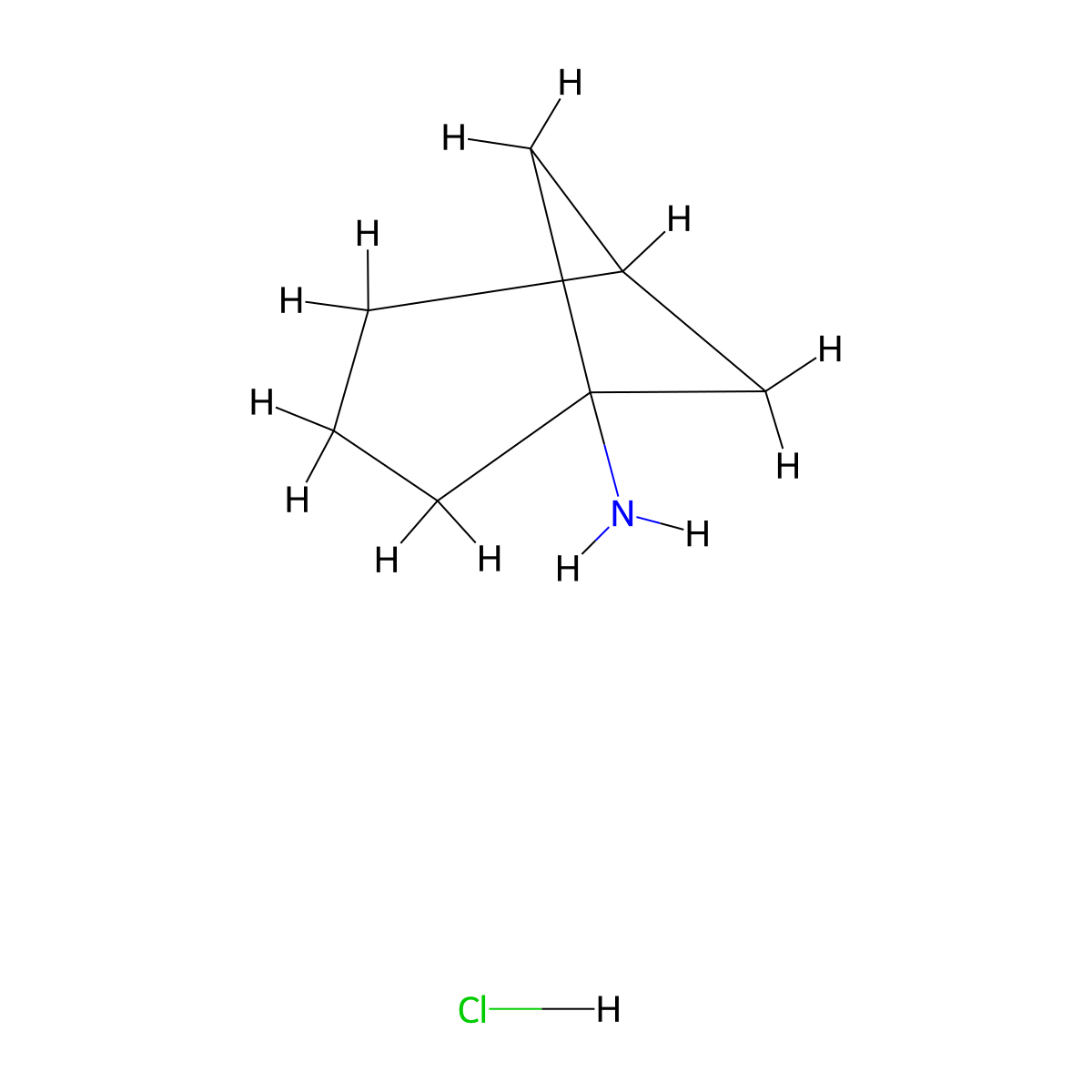 Bicyclo[3.1.1]heptan-1-amine hydrochloride molecular structure, CAS 2108514-89-0
