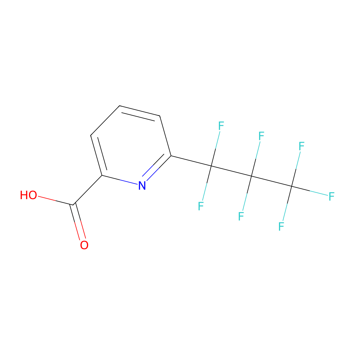 6-(Perfluoropropyl)picolinic acid molecular structure, CAS 2108550-00-9