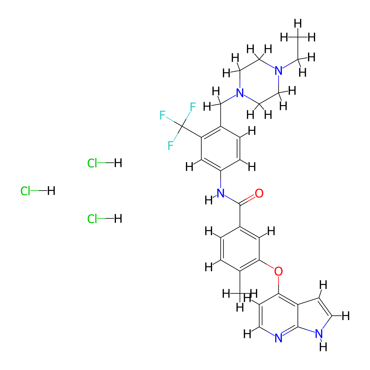 NG25 trihydrochloride molecular structure, CAS 2108554-00-1