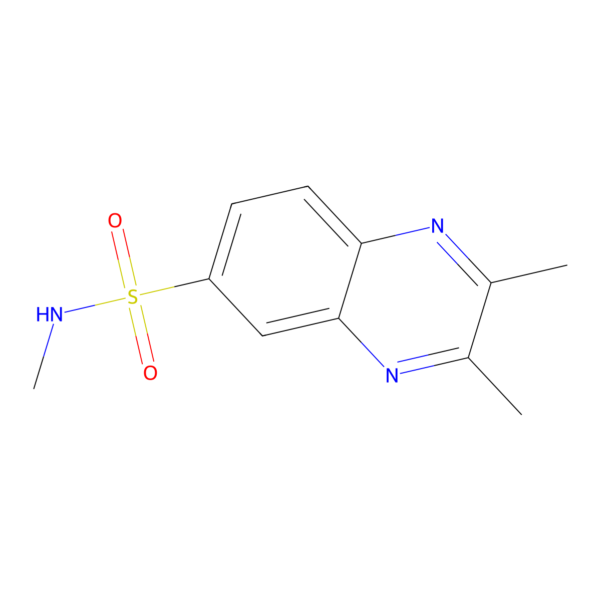 N,2,3-Trimethylquinoxaline-6-sulfonamide molecular structure, CAS 2108555-29-7