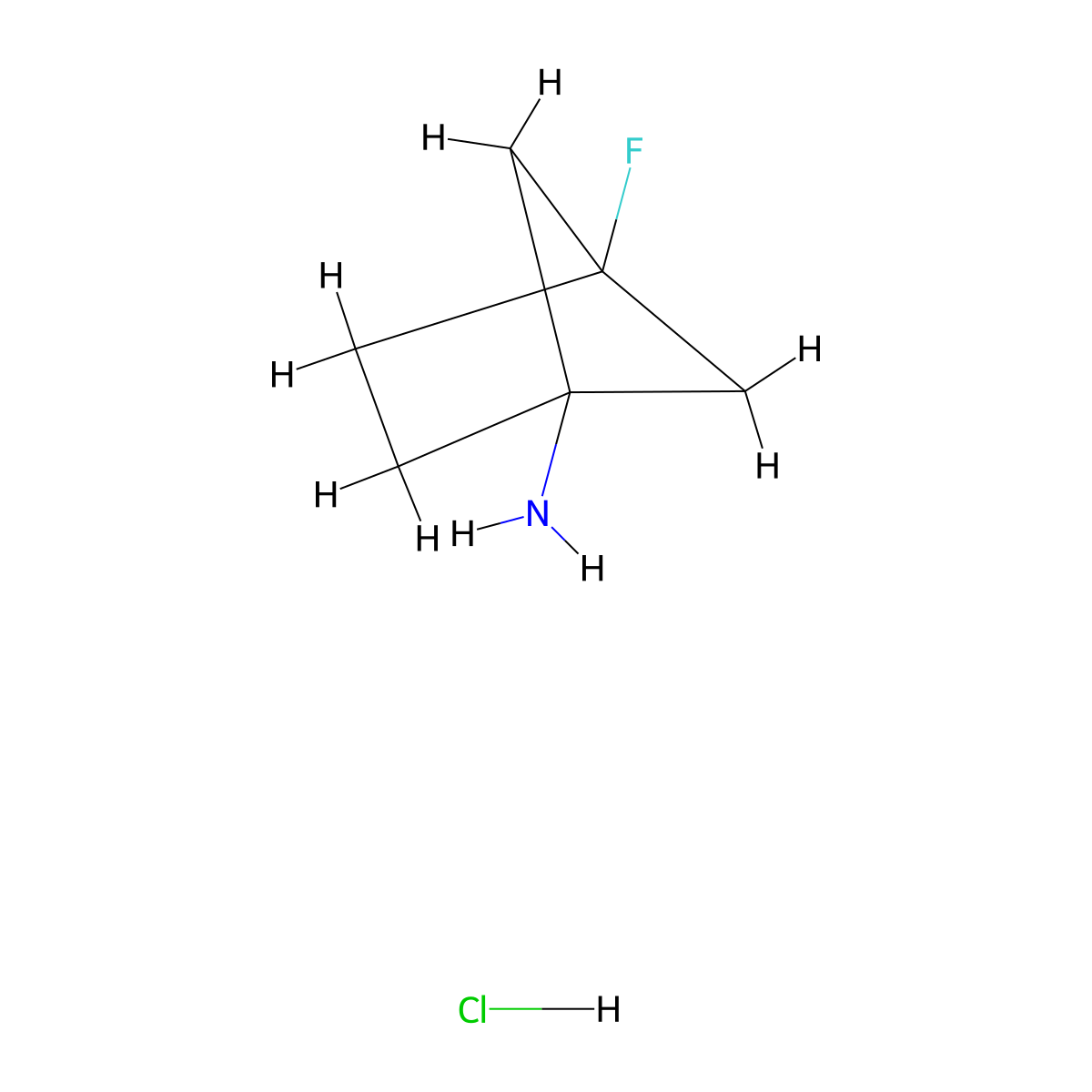 4-Fluorobicyclo[2.1.1]hexan-1-amine;hydrochloride molecular structure, CAS 2108573-97-1