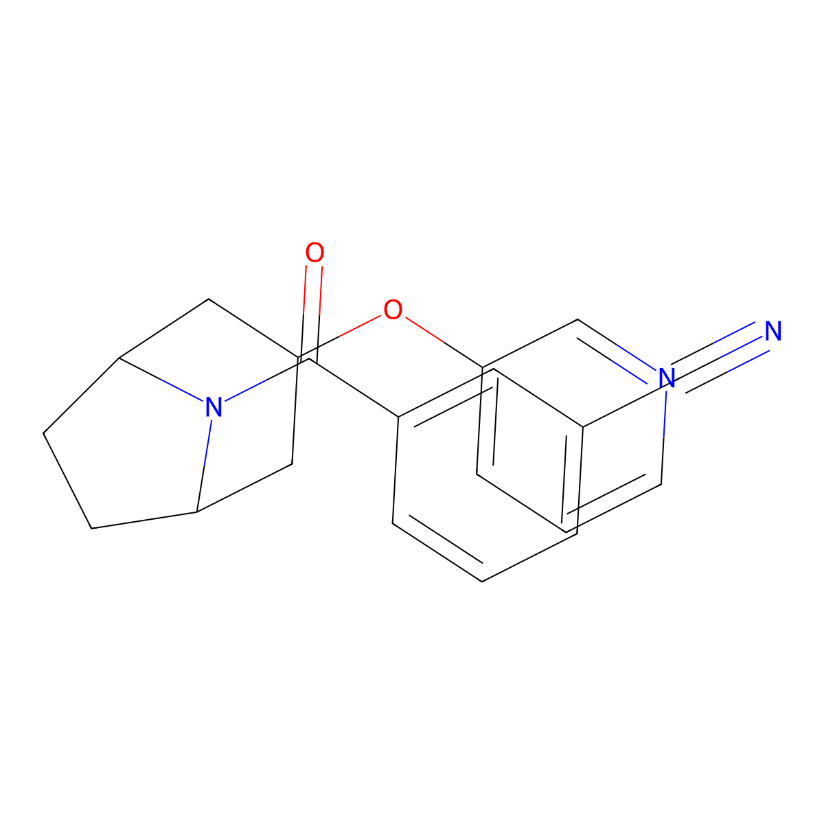 3-((1R,5S)-3-(pyridin-3-yloxy)-8-azabicyclo[3.2.1]octane-8-carbonyl)benzonitrile molecular structure, CAS 2108575-53-5