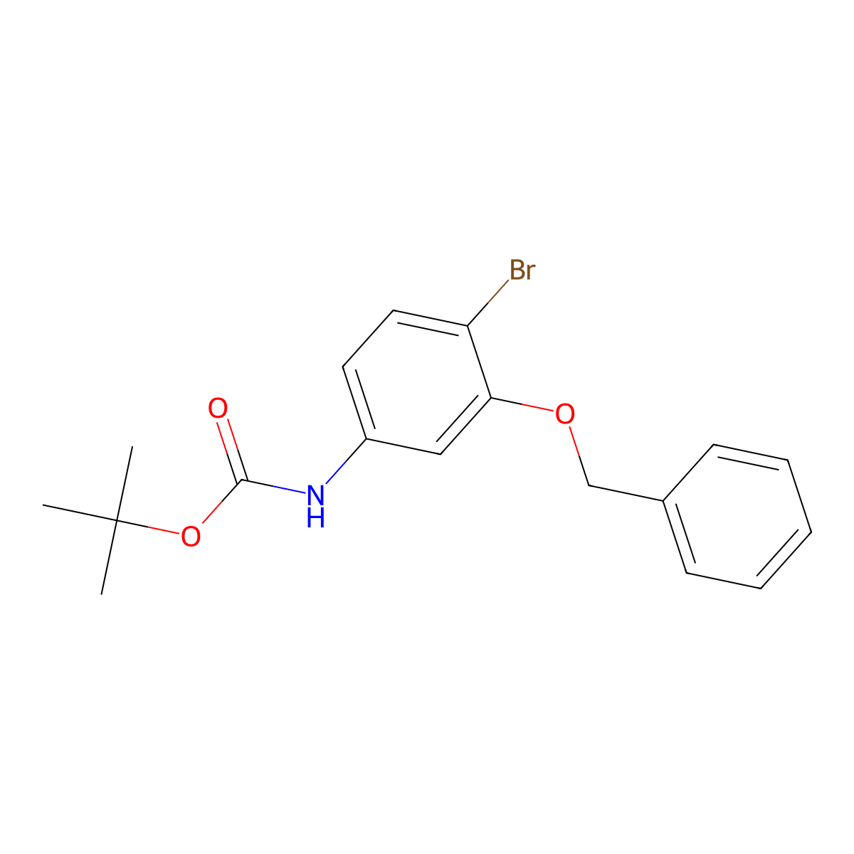 tert-Butyl (3-(benzyloxy)-4-bromophenyl)carbamate molecular structure, CAS 2108576-90-3