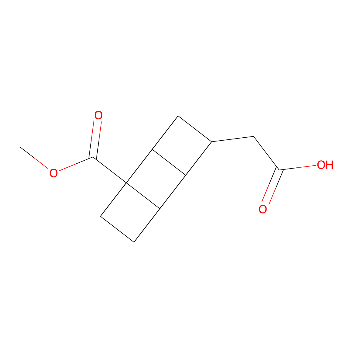 2-(4-(Methoxycarbonyl)cuban-1-yl)acetic acid molecular structure, CAS 2108597-09-5