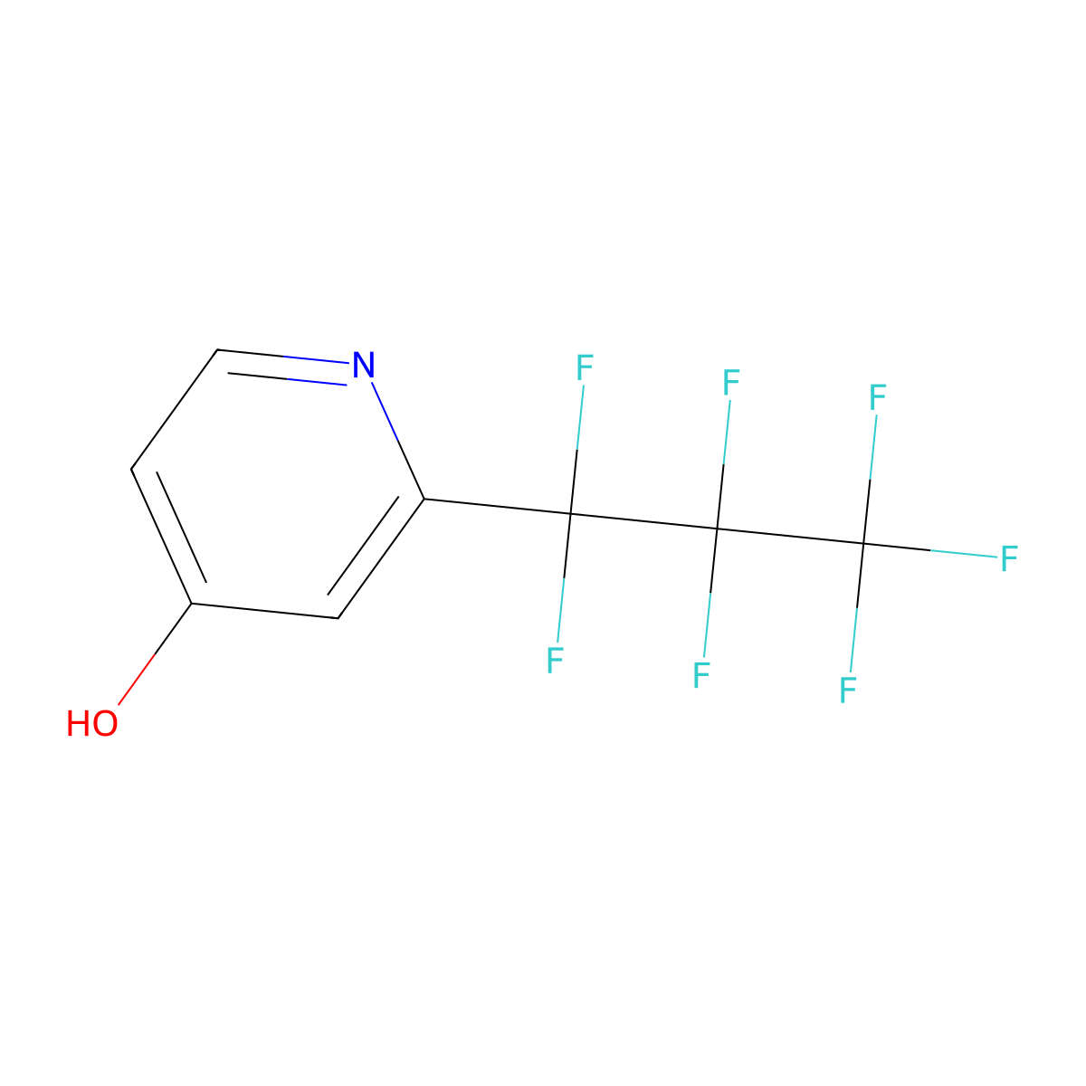 2-(Perfluoropropyl)pyridin-4-ol molecular structure, CAS 2108597-34-6
