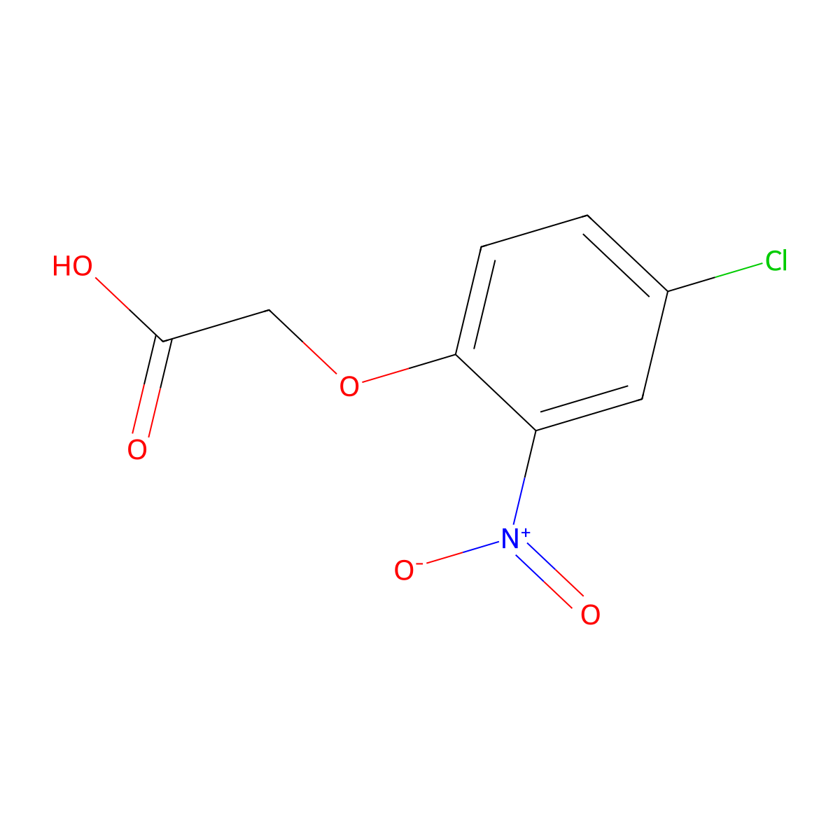 2-(4-Chloro-2-nitrophenoxy)acetic acid molecular structure, CAS 21086-49-7