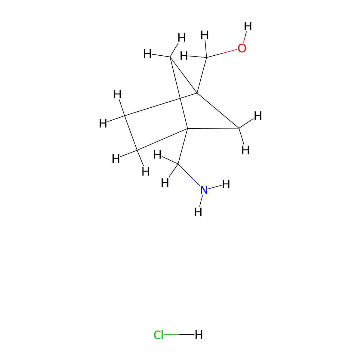 (4-(Aminomethyl)bicyclo[2.1.1]hexan-1-yl)methanol hydrochloride molecular structure, CAS 2108602-51-1