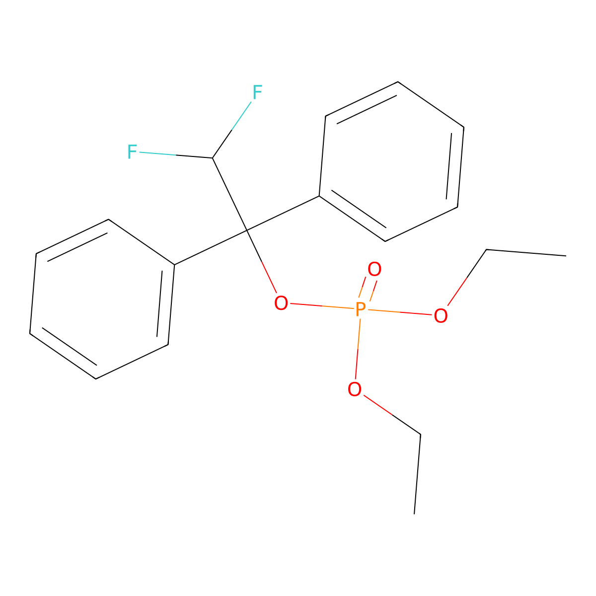 2,2-Difluoro-1,1-diphenylethyl diethyl phosphate molecular structure, CAS 2108610-23-5