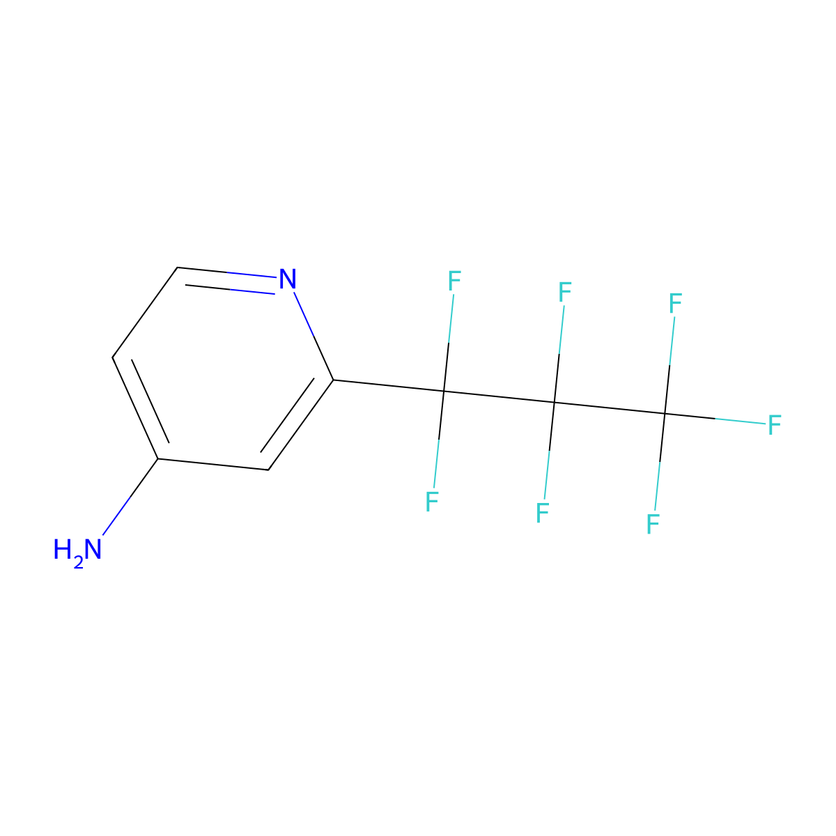 2-(Perfluoropropyl)pyridin-4-amine molecular structure, CAS 2108610-32-6