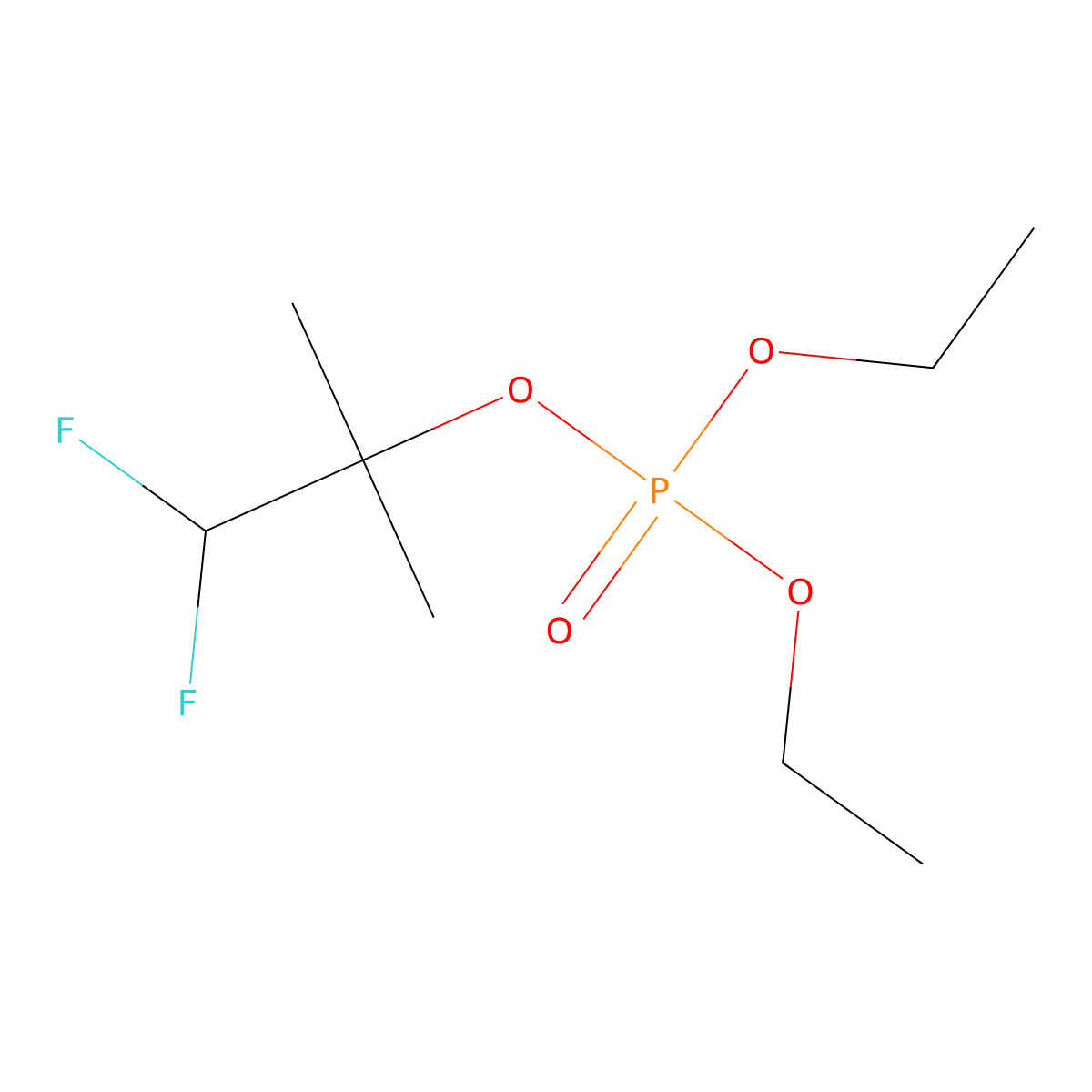 1,1-Difluoro-2-methylpropan-2-yl diethyl phosphate molecular structure, CAS 2108633-95-8
