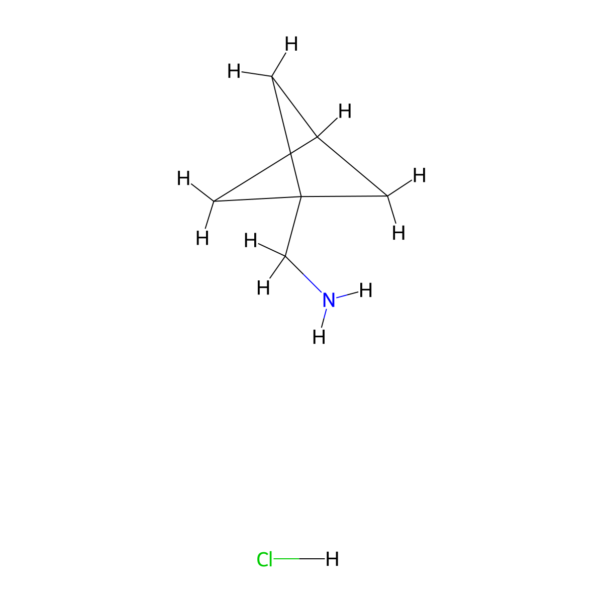 {Bicyclo[1.1.1]pentan-1-yl}methanamine hydrochloride molecular structure, CAS 2108646-79-1