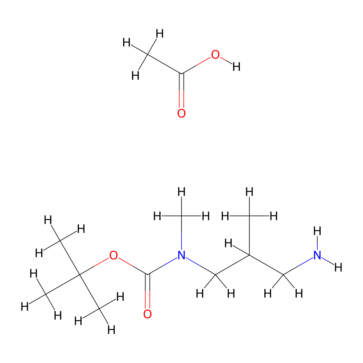 1-Boc-3-Aminomethylazetidine acetic acid salt molecular structure, CAS 2108662-75-3