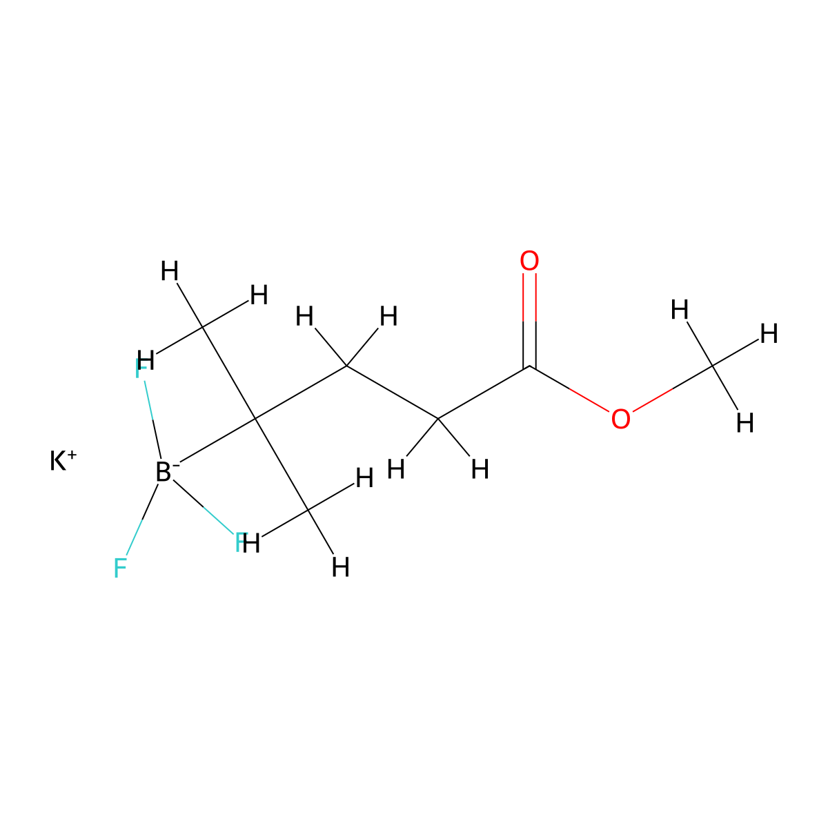 Potassium trifluoro(5-methoxy-2-methyl-5-oxopentan-2-yl)boranuide molecular structure, CAS 2108678-38-0