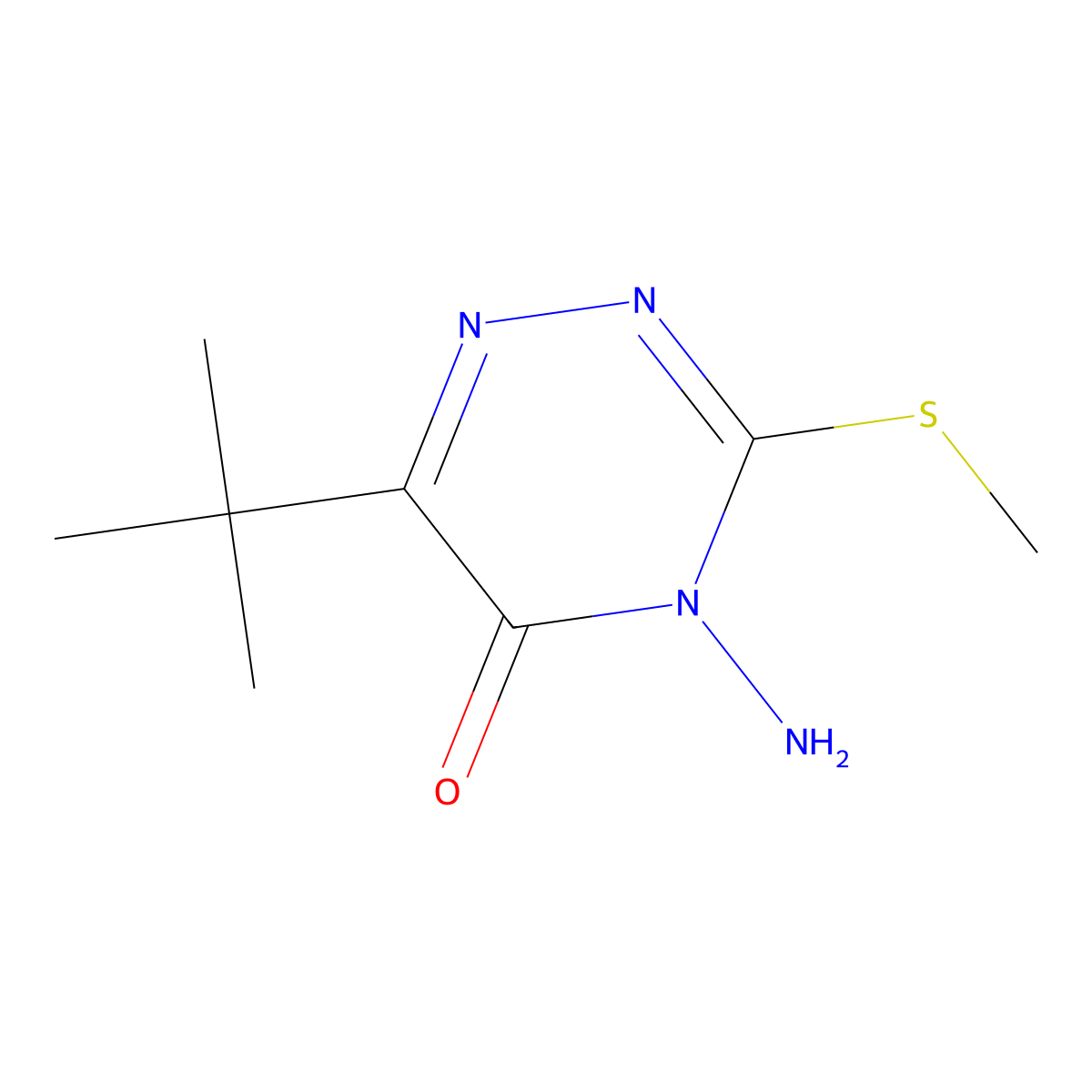 Metribuzin molecular structure, CAS 21087-64-9