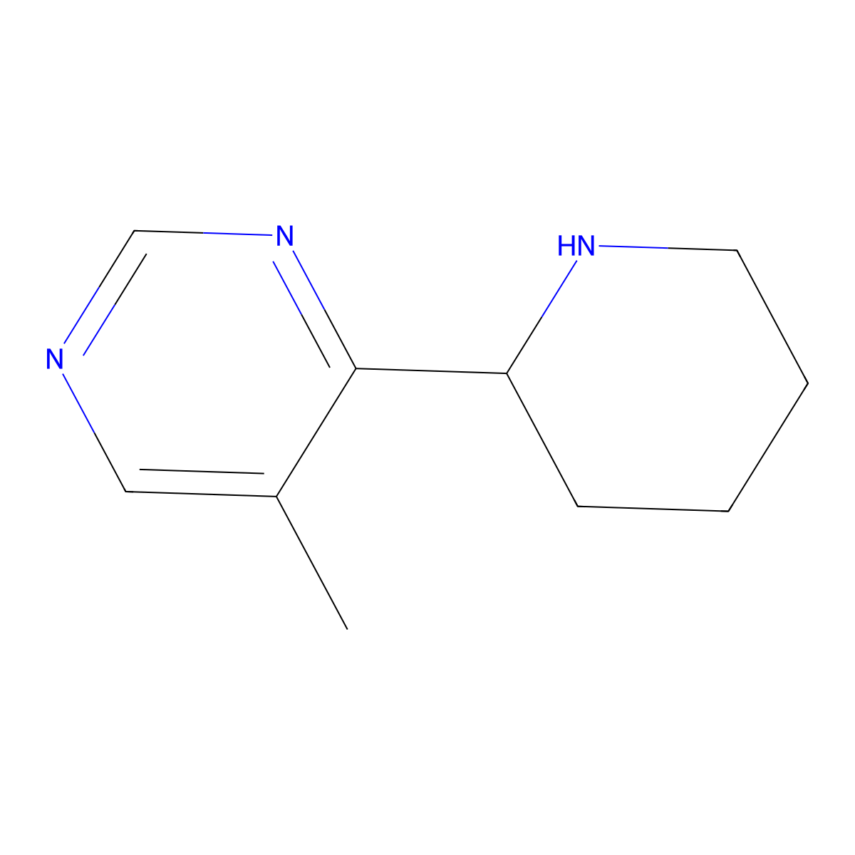 5-Methyl-4-(piperidin-2-YL)pyrimidine molecular structure, CAS 2108704-67-0