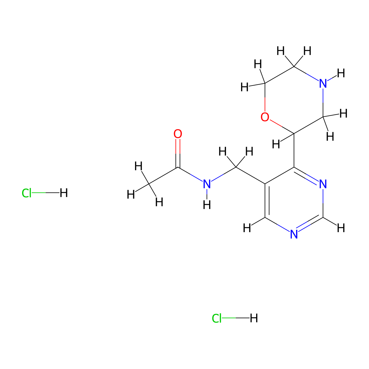 N-[(4-Morpholin-2-ylpyrimidin-5-yl)methyl]acetamide dihydrochloride molecular structure, CAS 2108704-91-0