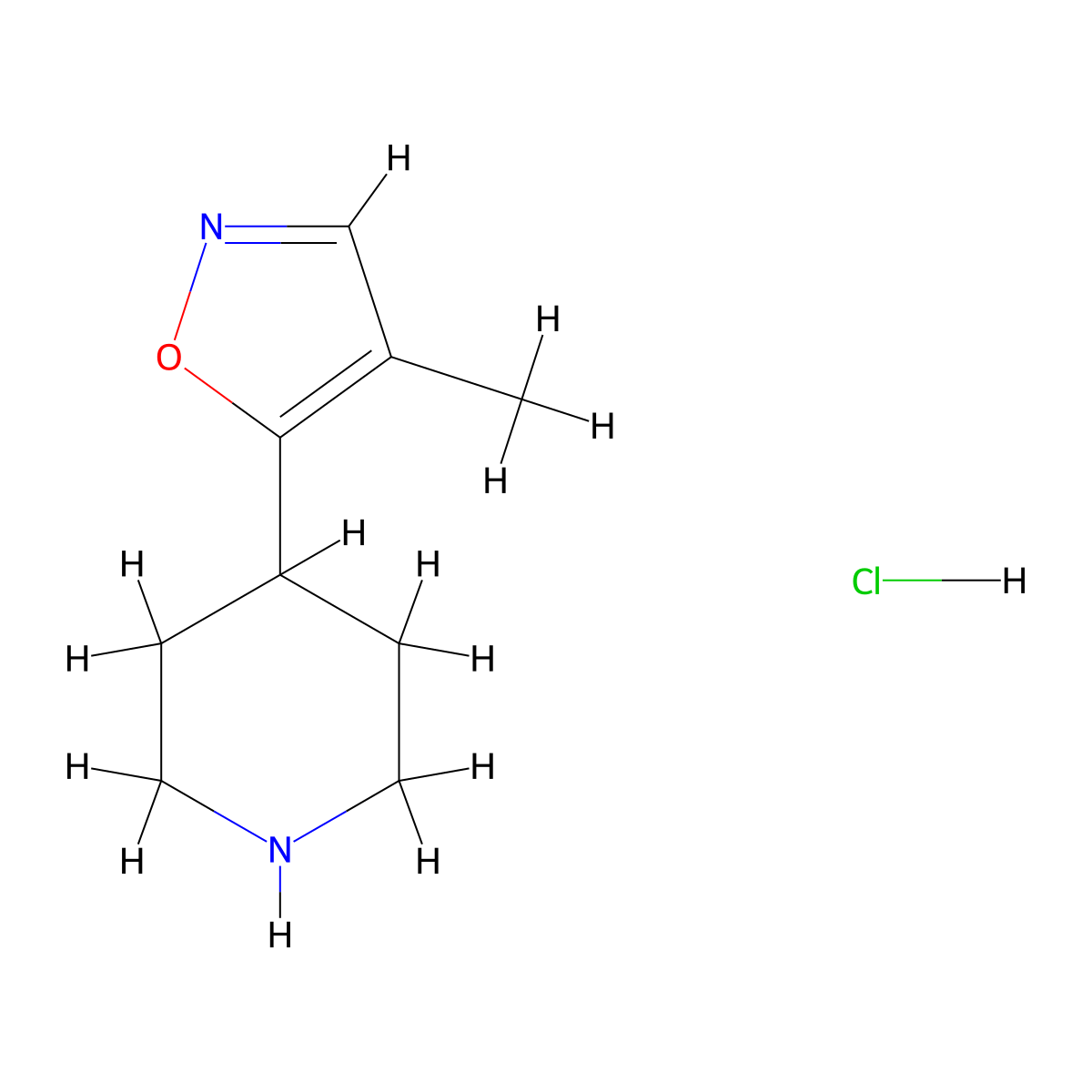 4-(4-Methylisoxazol-5-yl)piperidine hydrochloride molecular structure, CAS 2108705-57-1