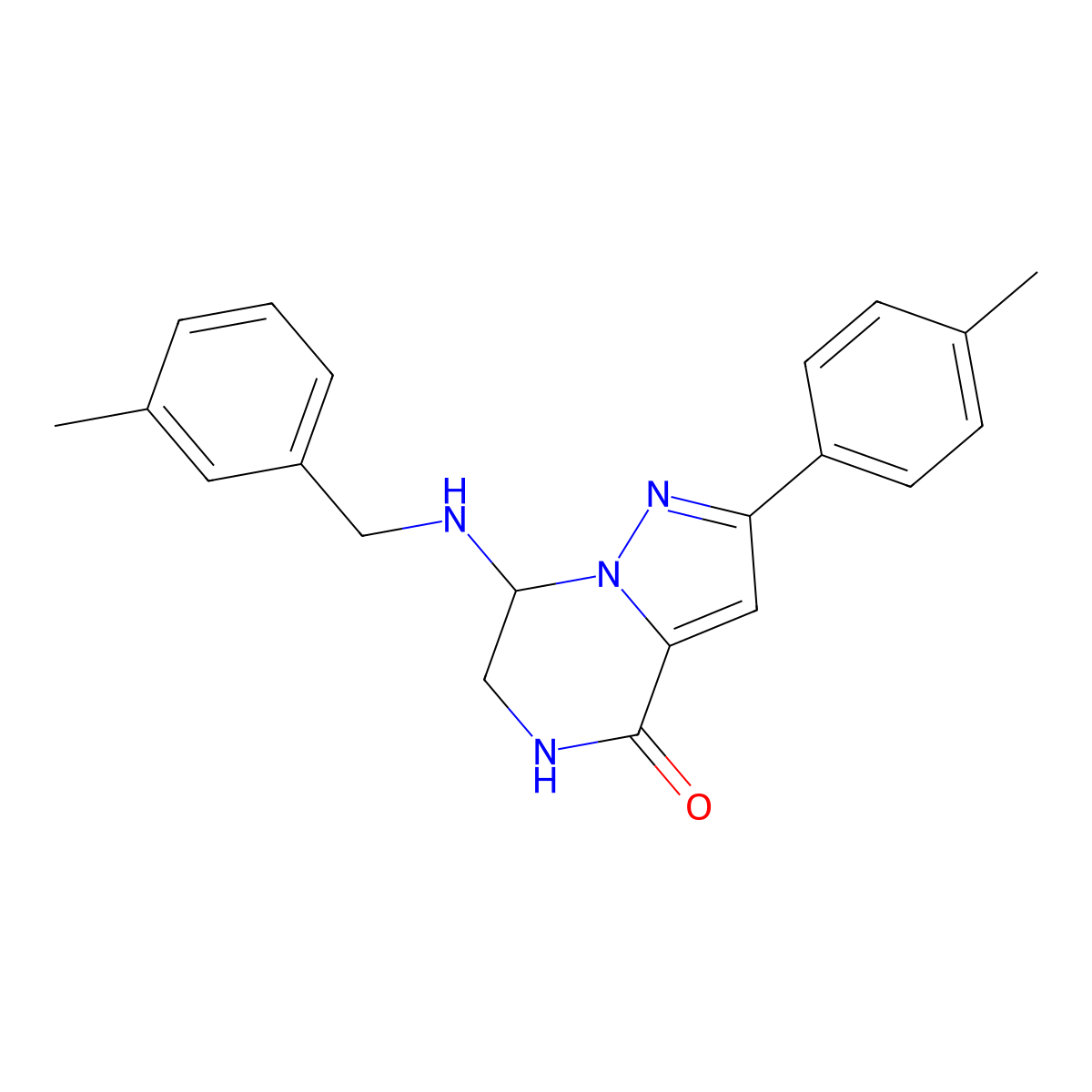7-[(3-methylbenzyl)amino]-2-(4-methylphenyl)-6,7-dihydropyrazolo[1,5-a]pyrazin-4(5H)-one molecular structure, CAS 2108711-93-7