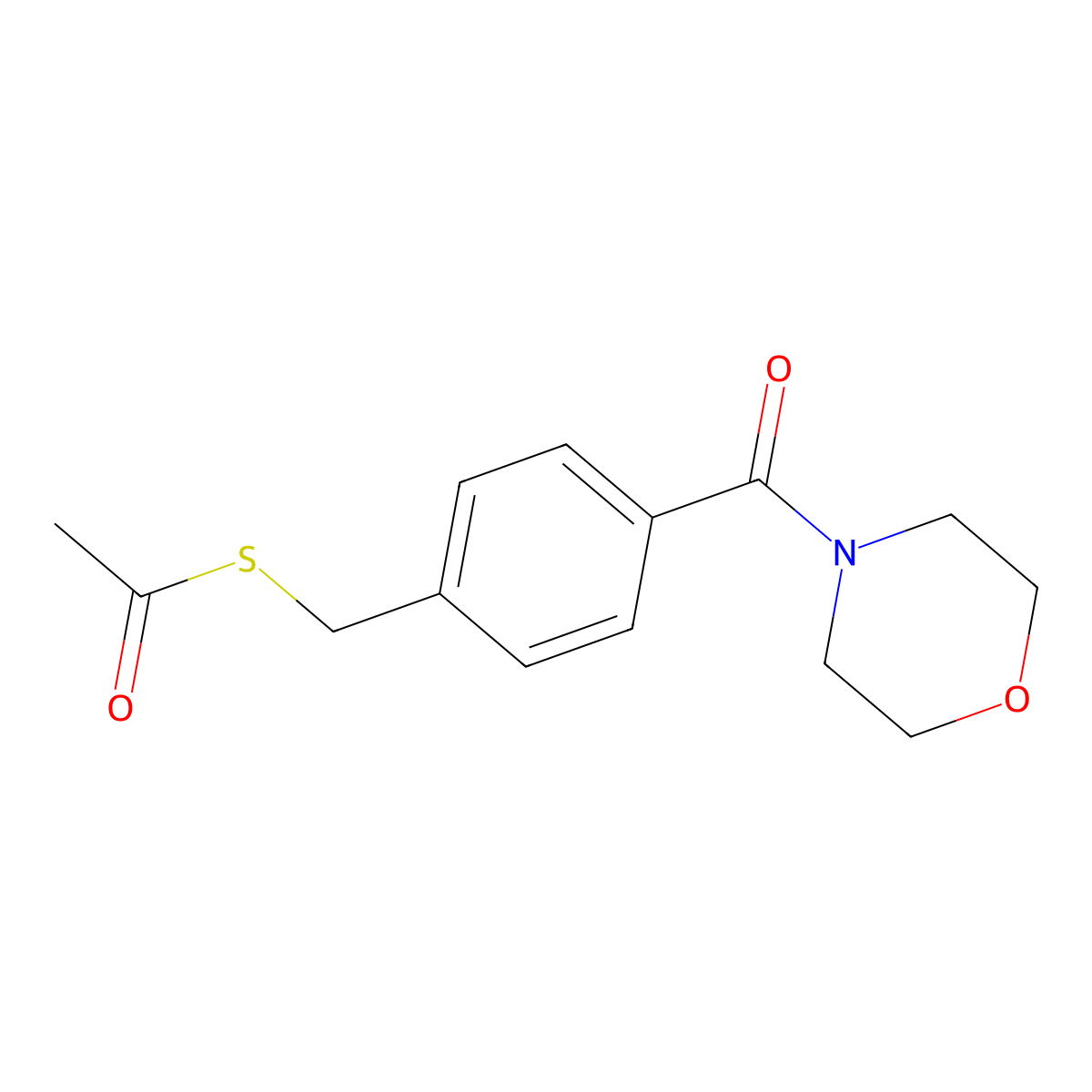 S-4-(morpholine-4-carbonyl)benzyl ethanethioate molecular structure, CAS 2108723-04-0