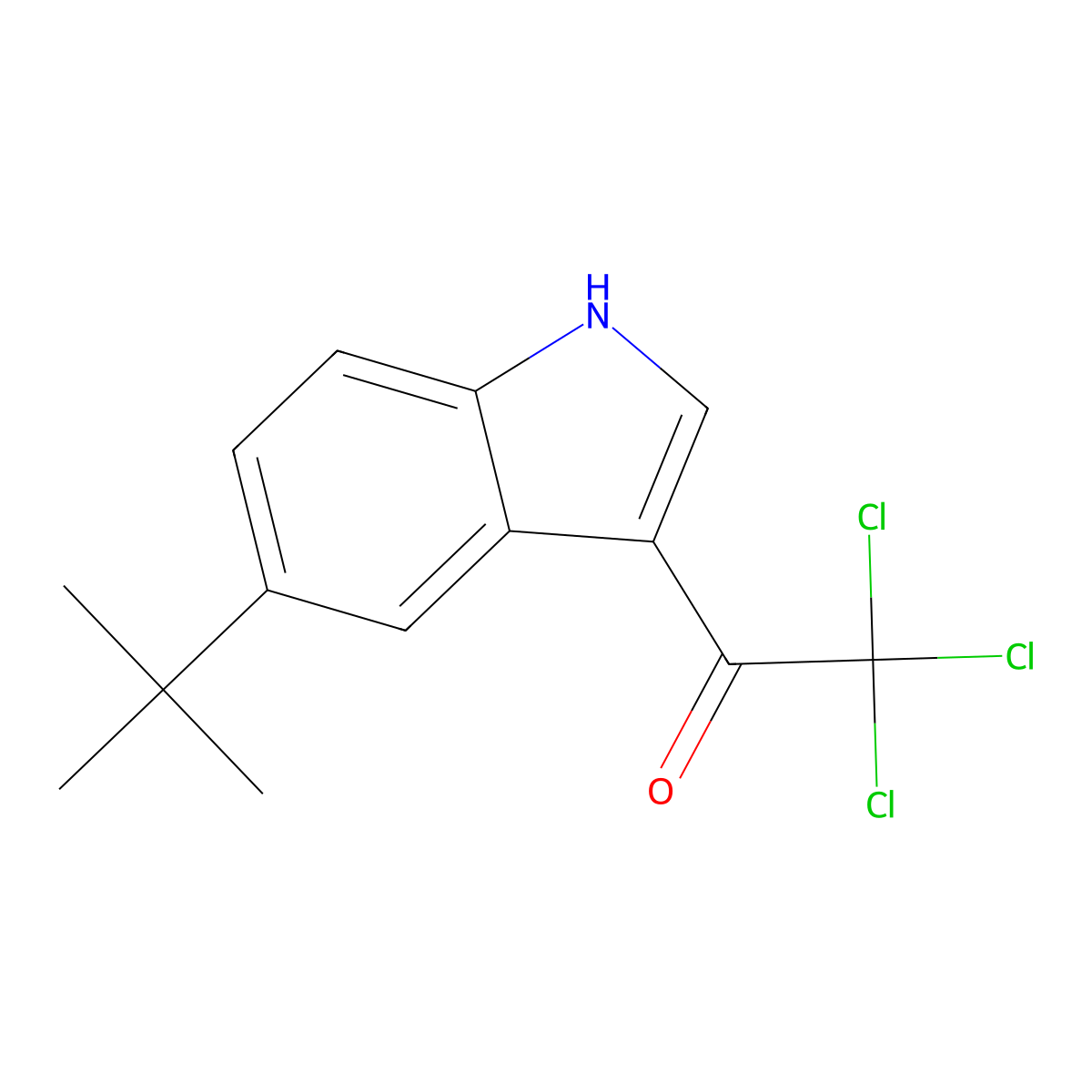 1-(5-tert-butyl-1H-indol-3-yl)-2,2,2-trichloroethan-1-one molecular structure, CAS 2108723-52-8