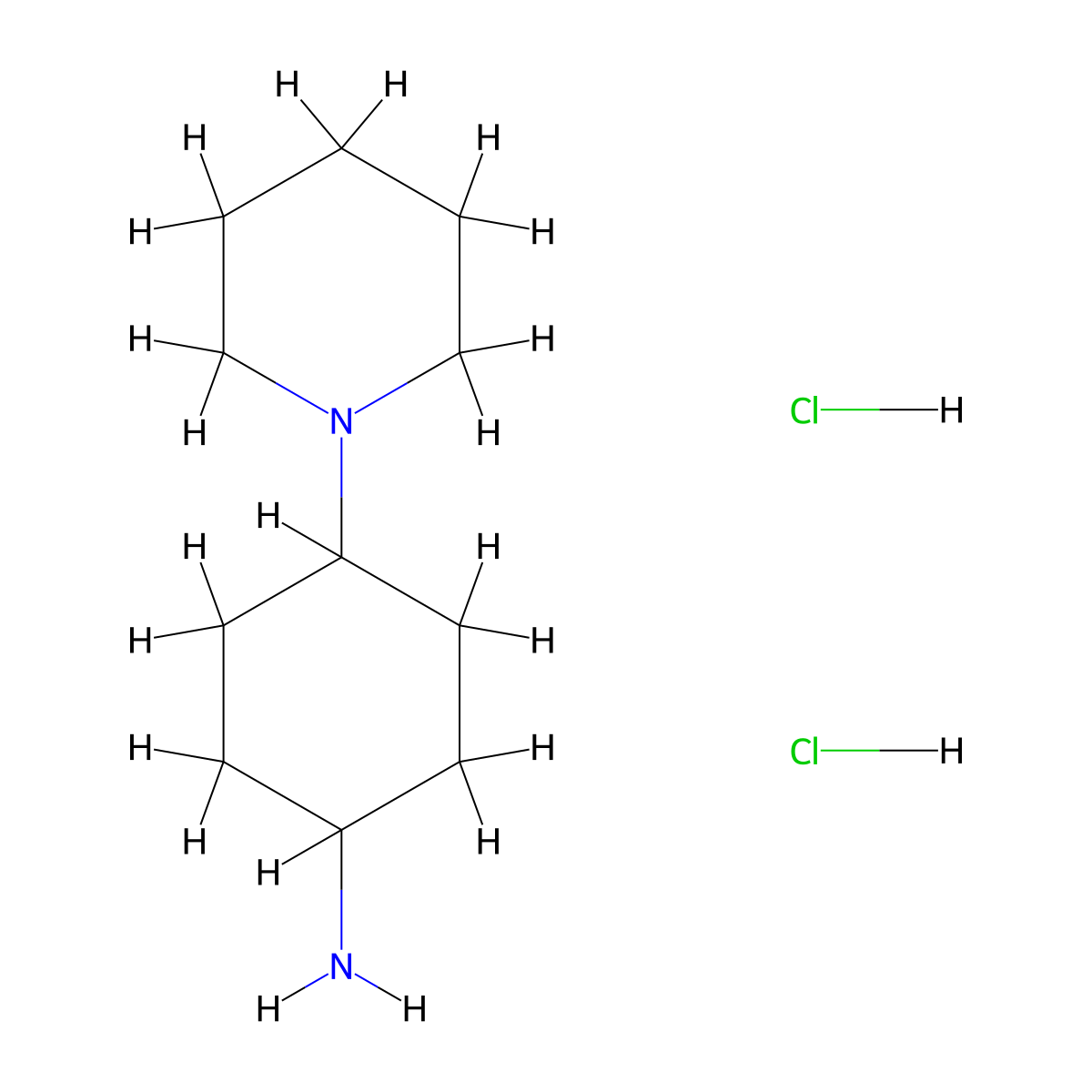 (4-Piperidin-1-ylcyclohexyl)amine dihydrochloride molecular structure, CAS 2108723-89-1