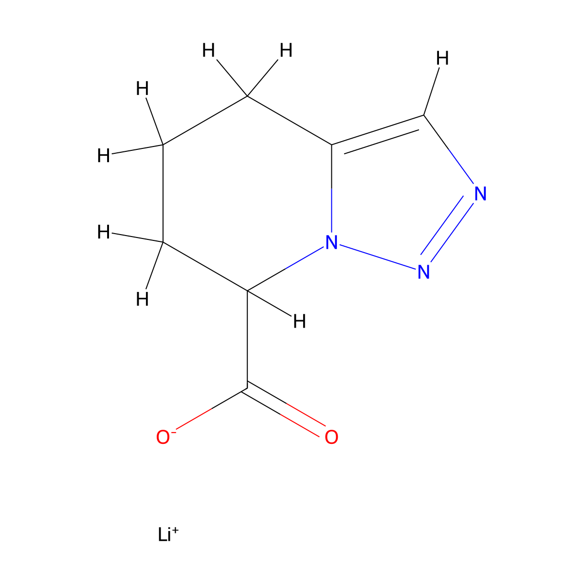 lithium(1+) 4H,5H,6H,7H-[1,2,3]triazolo[1,5-a]pyridine-7-carboxylate molecular structure, CAS 2108724-85-0