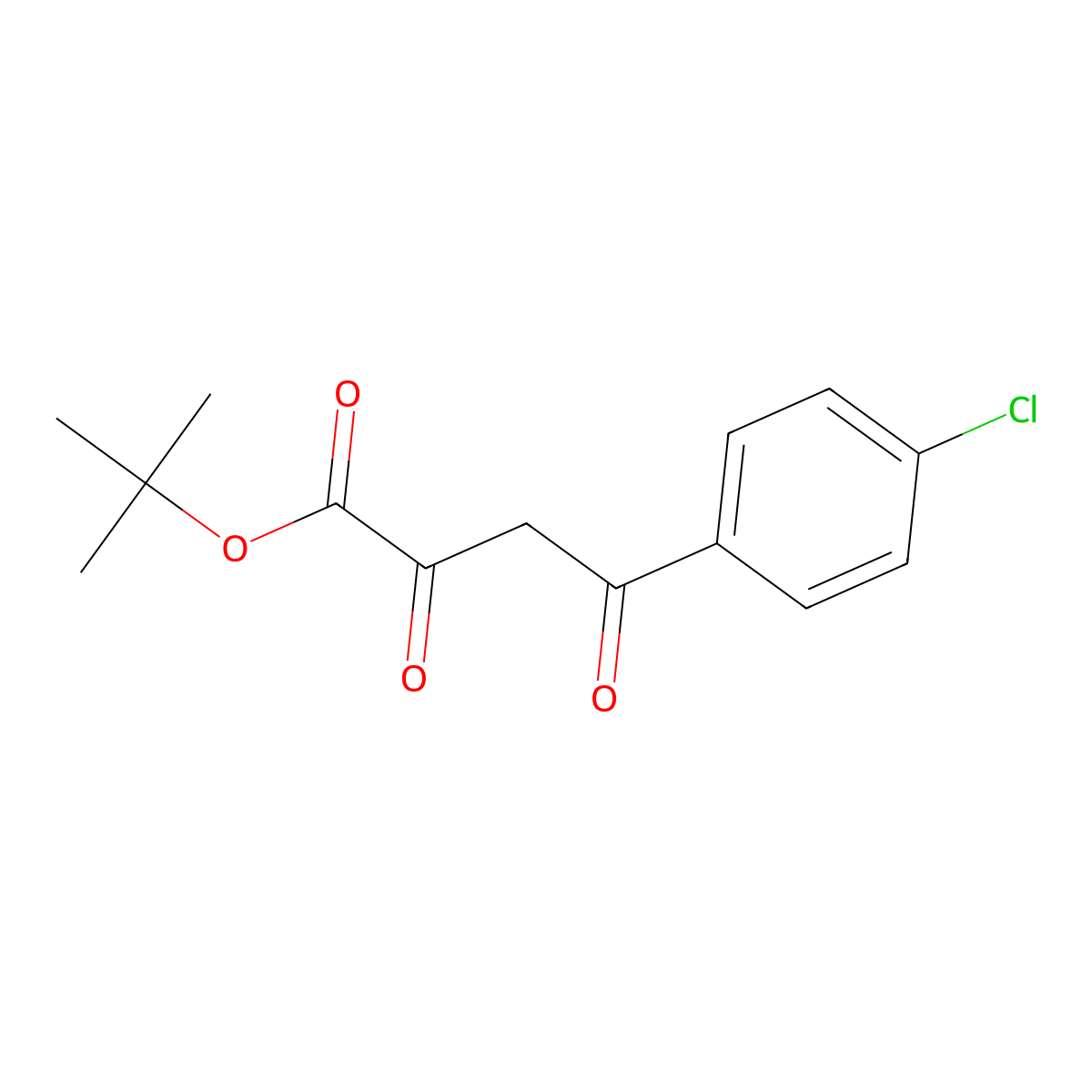 Tert-butyl 4-(4-chlorophenyl)-2,4-dioxobutanoate molecular structure, CAS 2108724-95-2