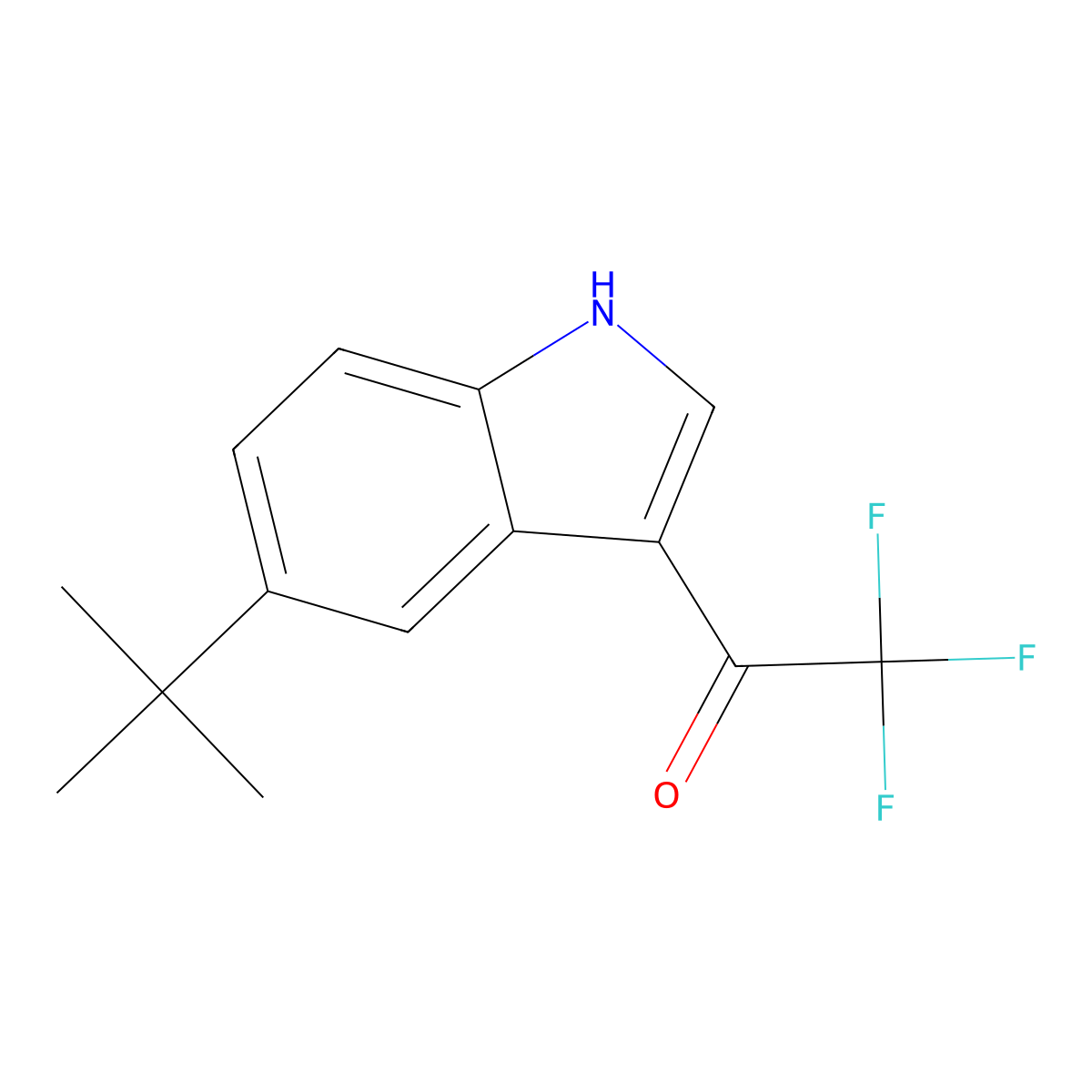 1-(5-tert-butyl-1H-indol-3-yl)-2,2,2-trifluoroethan-1-one molecular structure, CAS 2108725-11-5