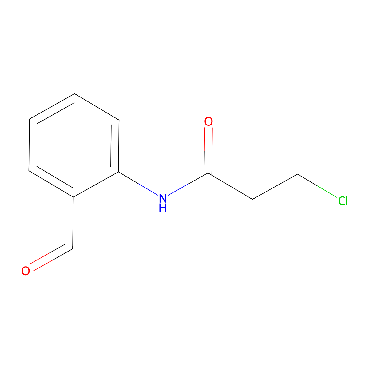 3-chloro-N-(2-formylphenyl)propanamide molecular structure, CAS 2108725-19-3