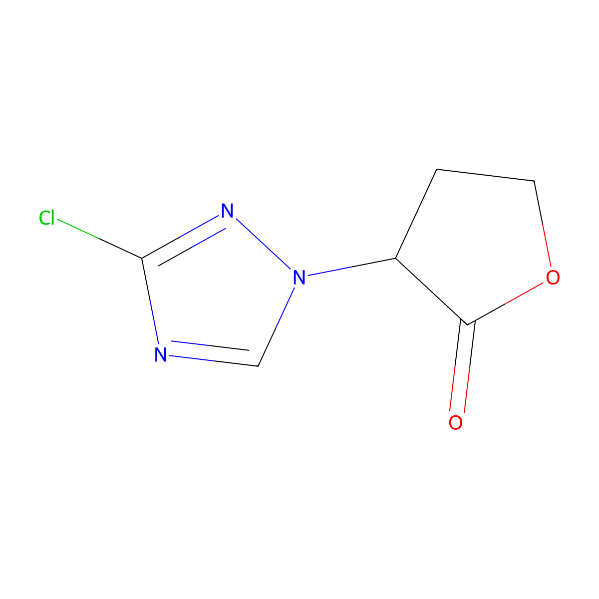 3-(3-chloro-1H-1,2,4-triazol-1-yl)dihydrofuran-2(3H)-one molecular structure, CAS 2108732-80-3