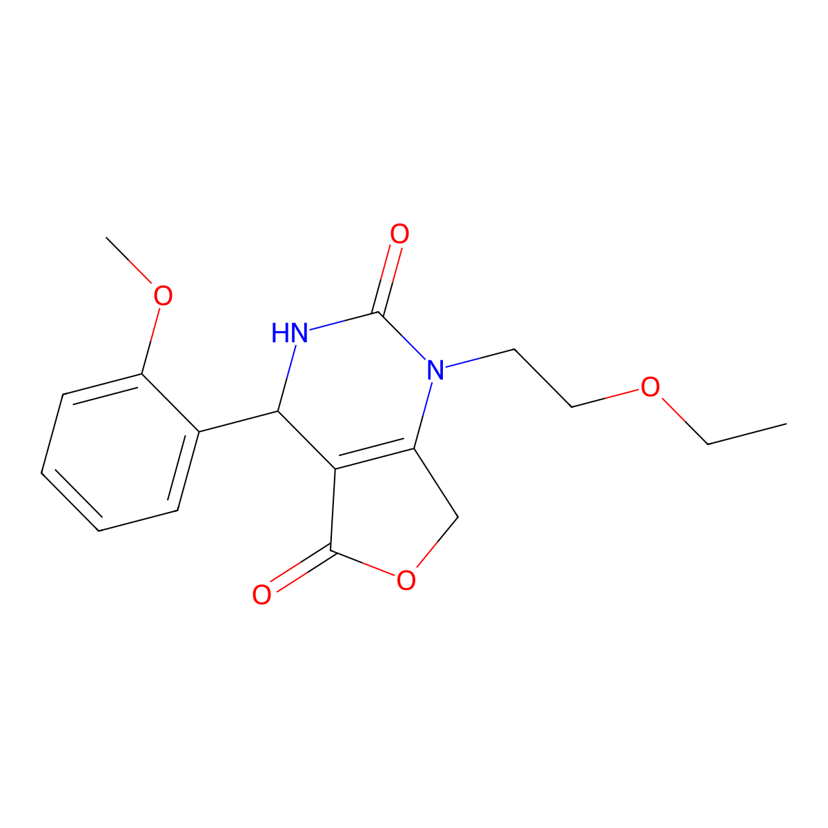 1-(2-ethoxyethyl)-4-(2-methoxyphenyl)-4,7-dihydrofuro[3,4-d]pyrimidine-2,5(1H,3H)-dione molecular structure, CAS 2108740-42-5