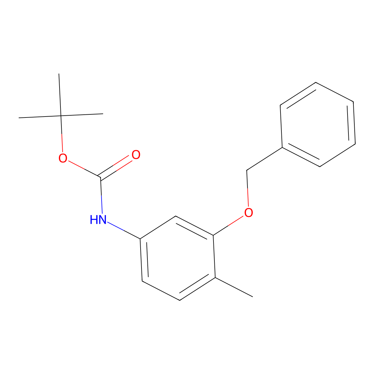 tert-Butyl (3-(benzyloxy)-4-methylphenyl)carbamate molecular structure, CAS 2108750-69-0