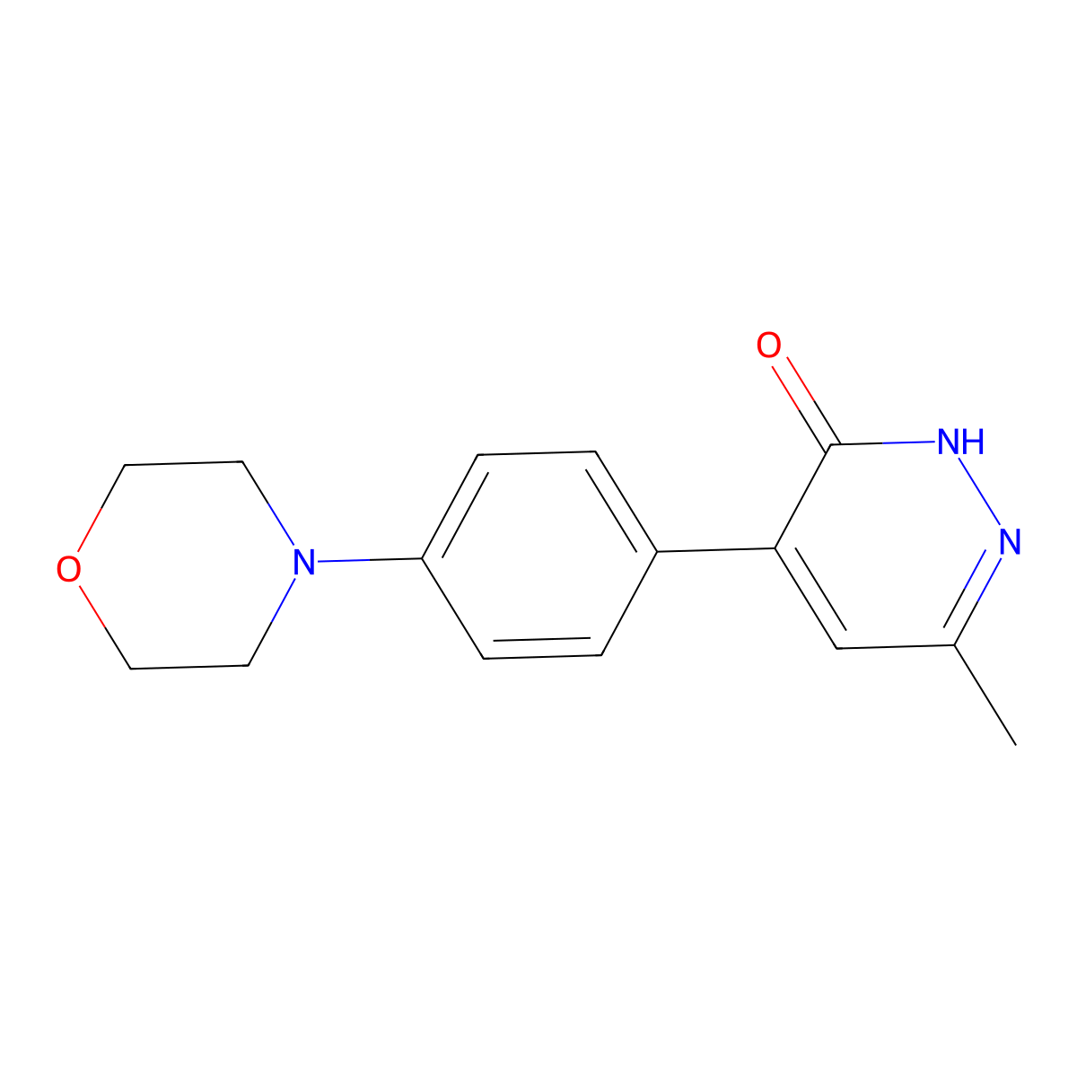 6-Methyl-4-(4-morpholinophenyl)pyridazin-3(2H)-one molecular structure, CAS 2108783-44-2