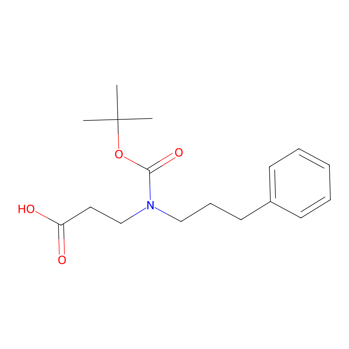 3-{[(Tert-butoxy)carbonyl](3-phenylpropyl)amino}propanoic acid molecular structure, CAS 2108786-12-3