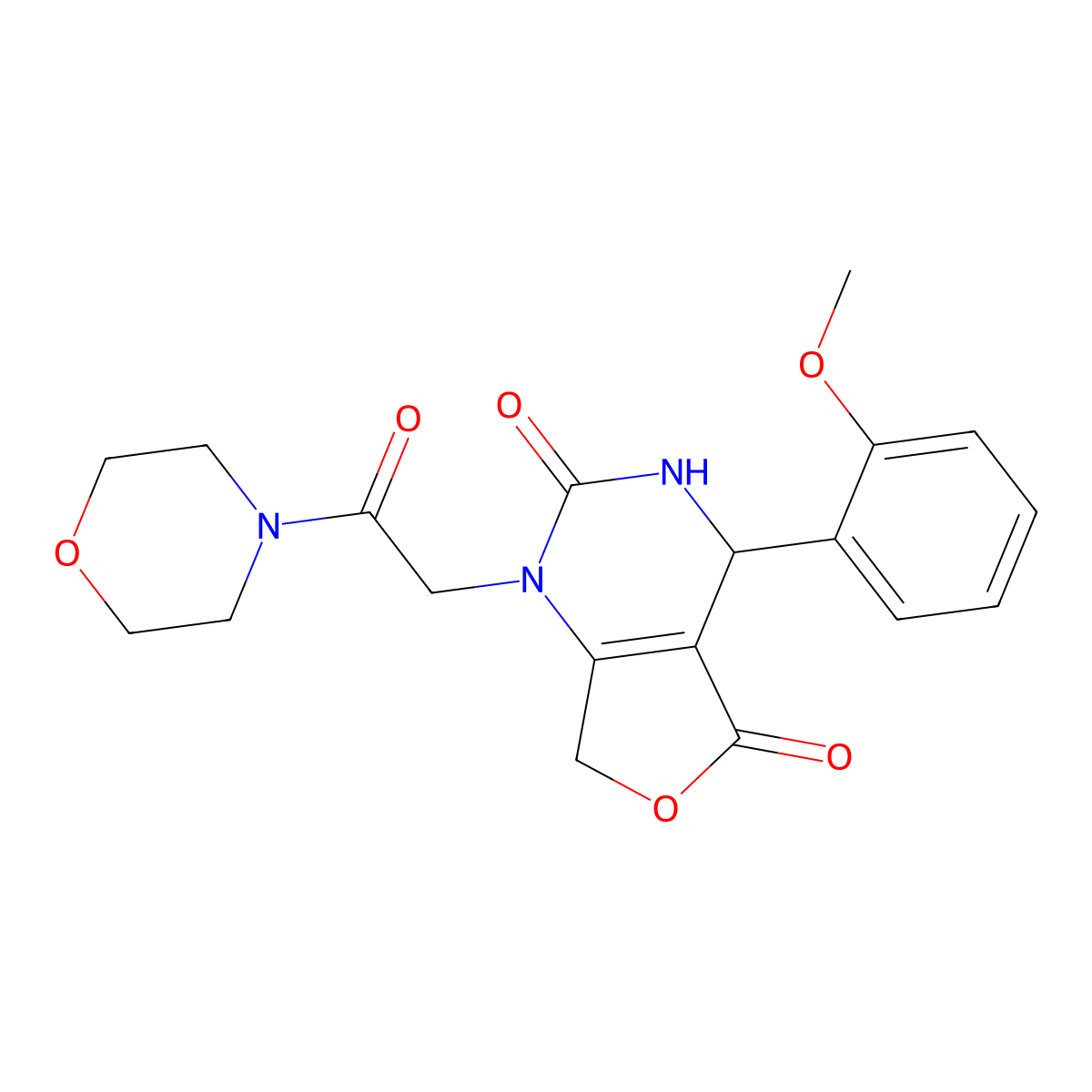 4-(2-methoxyphenyl)-1-[2-(morpholin-4-yl)-2-oxoethyl]-1H,2H,3H,4H,5H,7H-furo[3,4-d]pyrimidine-2,5-dione molecular structure, CAS 2108799-75-1