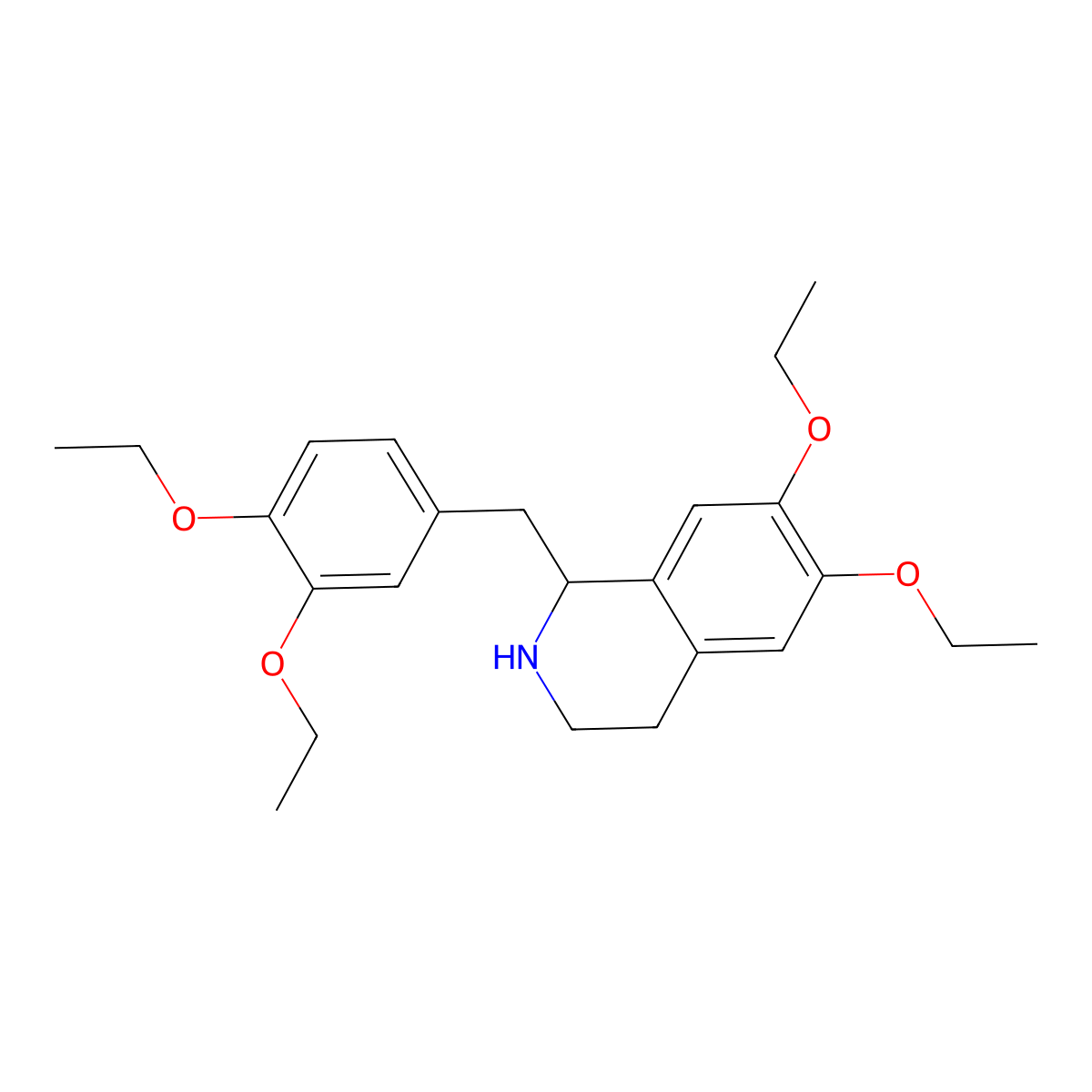 1-[(3,4-Diethoxyphenyl)methyl]-6,7-diethoxy-1,2,3,4-tetrahydroisoquinoline molecular structure, CAS 21088-15-3