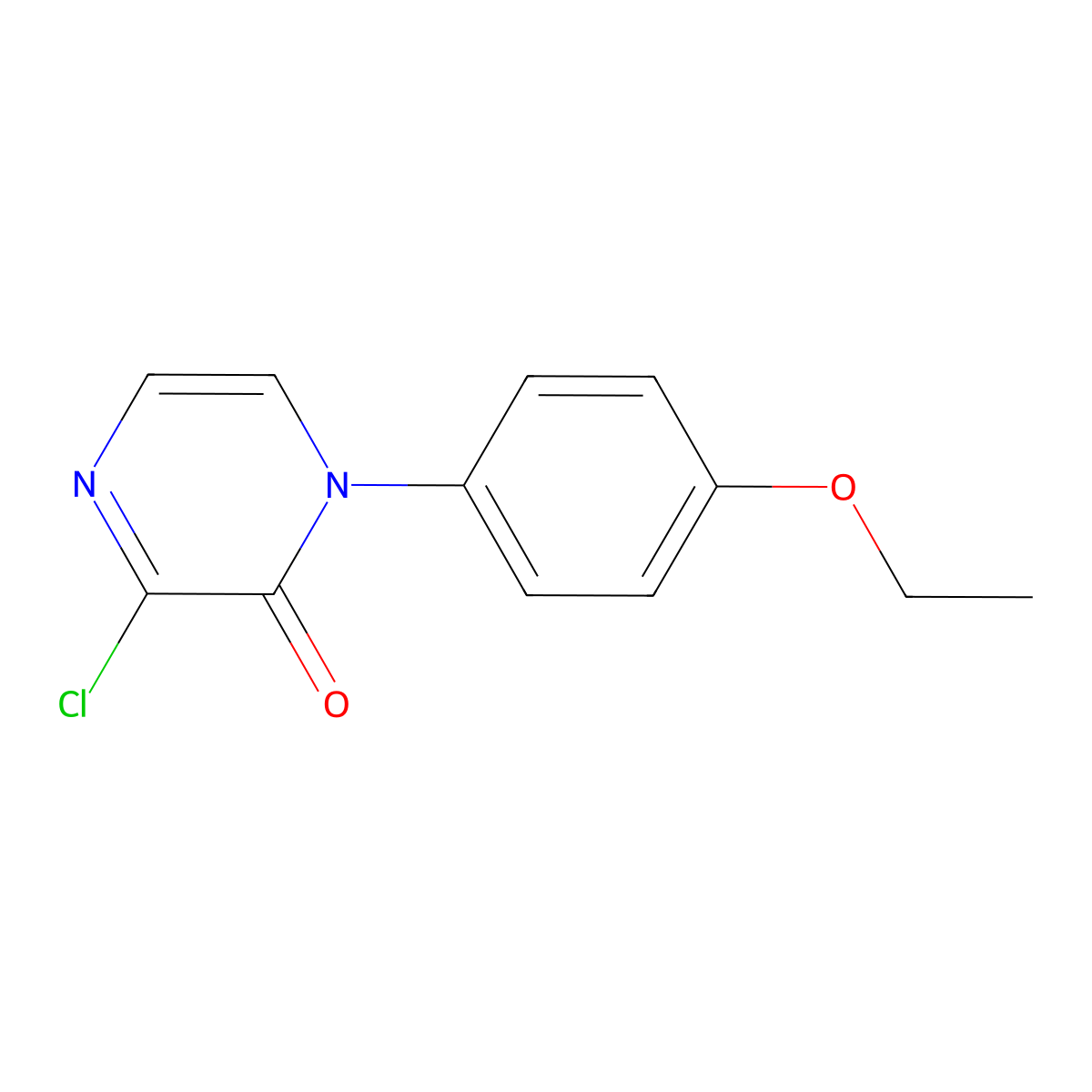 3-chloro-1-(4-ethoxyphenyl)pyrazin-2(1H)-one molecular structure, CAS 2108822-16-6