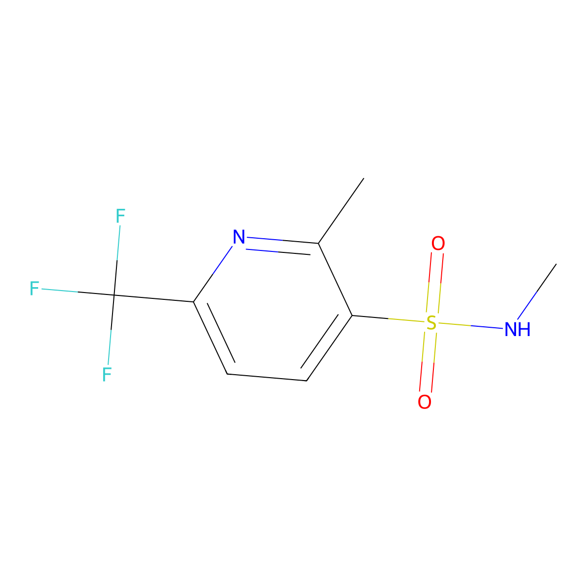 N,2-dimethyl-6-(trifluoromethyl)pyridine-3-sulfonamide molecular structure, CAS 2108822-19-9
