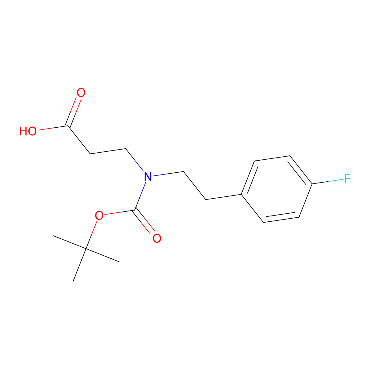 3-{[(Tert-butoxy)carbonyl][2-(4-fluorophenyl)ethyl]amino}propanoic acid molecular structure, CAS 2108824-09-3