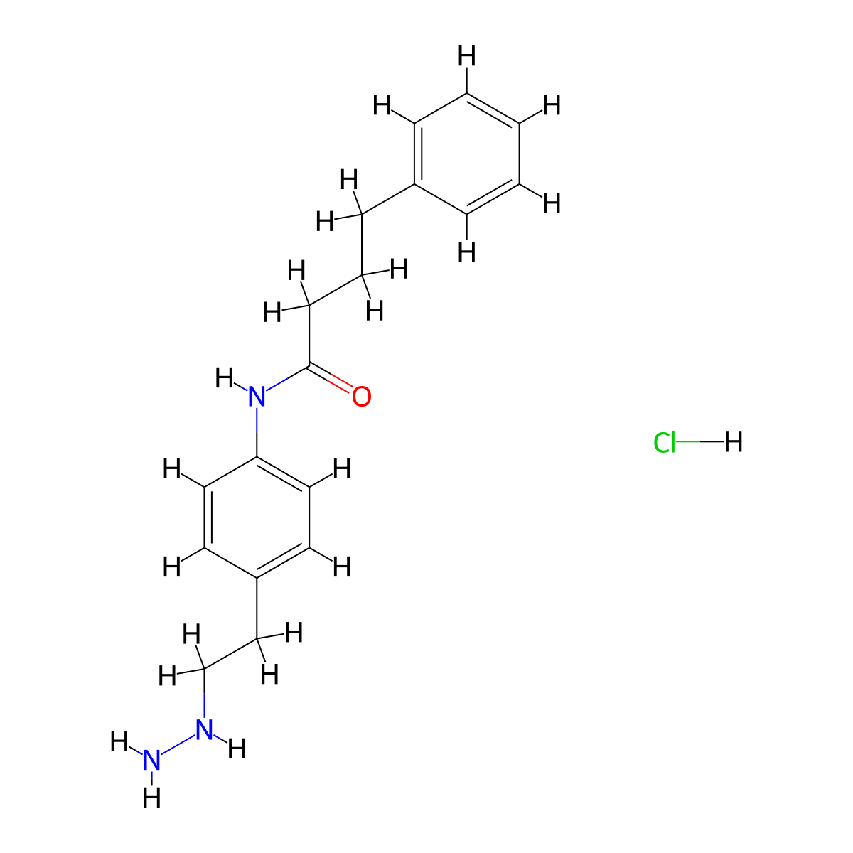 N-[4-(2-hydrazinylethyl)phenyl]-4-phenylbutanamide;hydrochloride molecular structure, CAS 2108826-15-7
