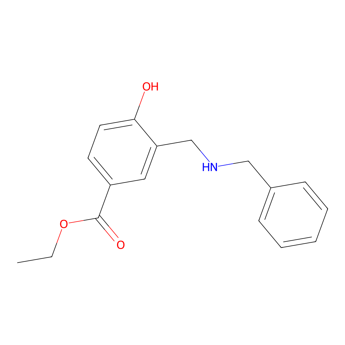 Ethyl 3-[(benzylamino)methyl]-4-hydroxybenzoate molecular structure, CAS 2108826-45-3