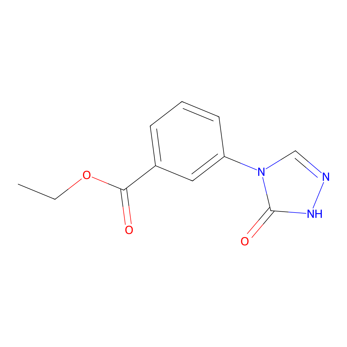 Ethyl 3-(5-oxo-1,5-dihydro-4H-1,2,4-triazol-4-yl)benzoate molecular structure, CAS 2108826-65-7