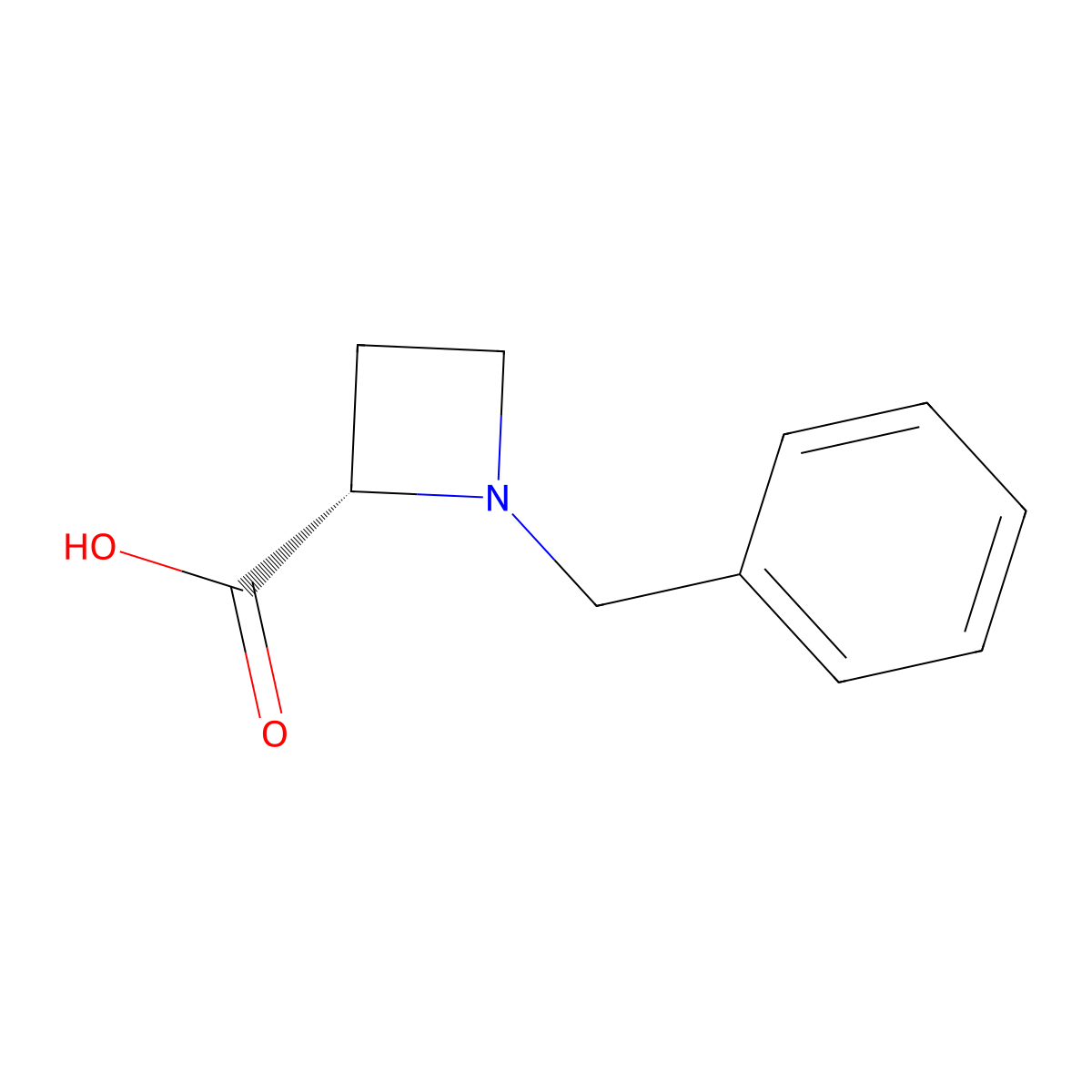 (S)-1-Benzylazetidine-2-carboxylic acid molecular structure, CAS 210883-72-0