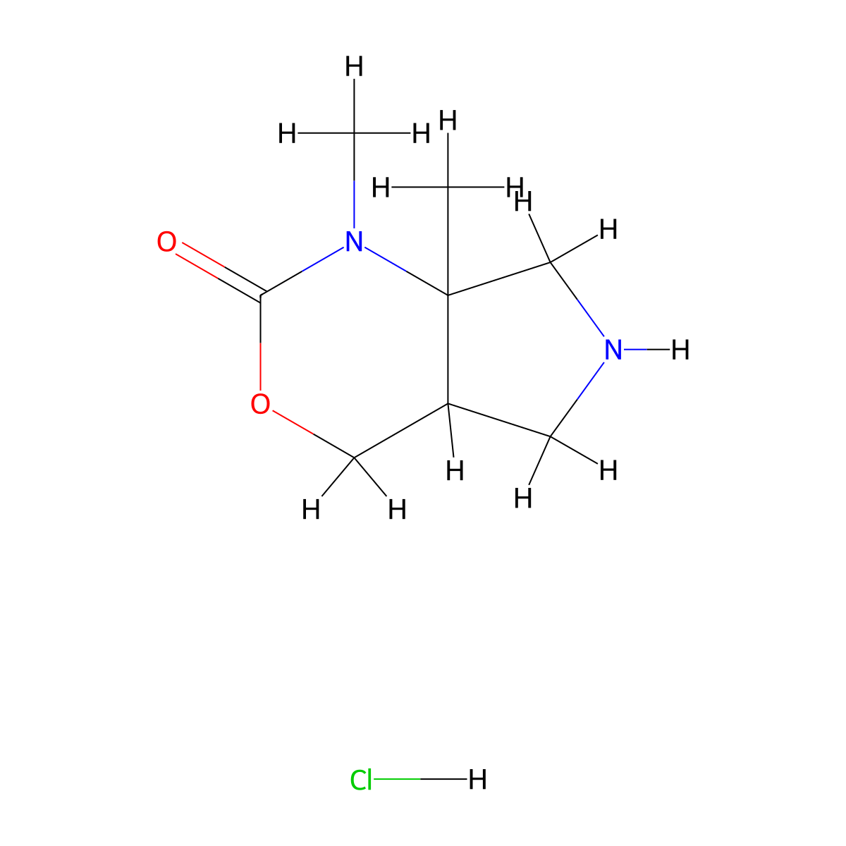 1,7A-Dimethylhexahydropyrrolo[3,4-d][1,3]oxazin-2(1h)-one hydrochloride molecular structure, CAS 2108830-94-8